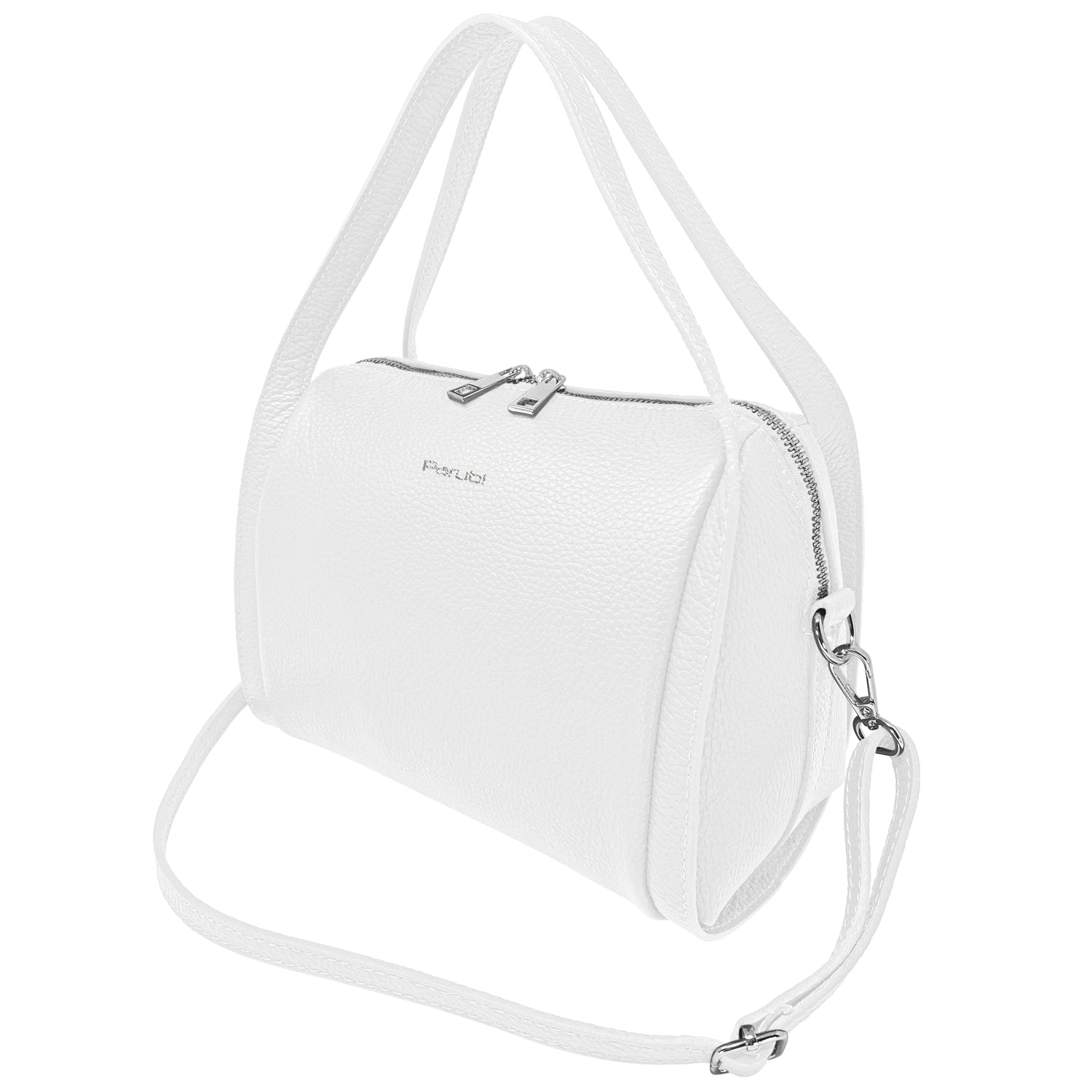 Borsa Donna a Mano con Tracolla, In Vera Pelle Morbida, Made in Italy, Modello Anette