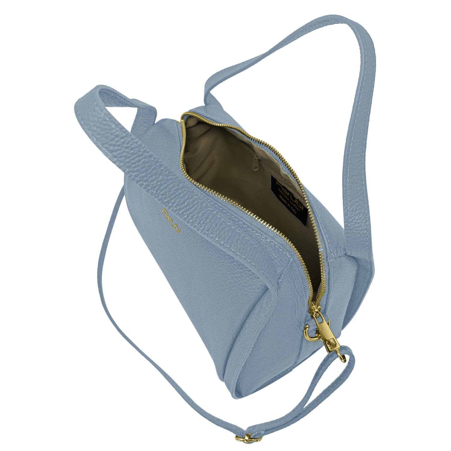 Borsa Donna a Mano con Tracolla, In Vera Pelle Morbida, Made in Italy, Modello Anette