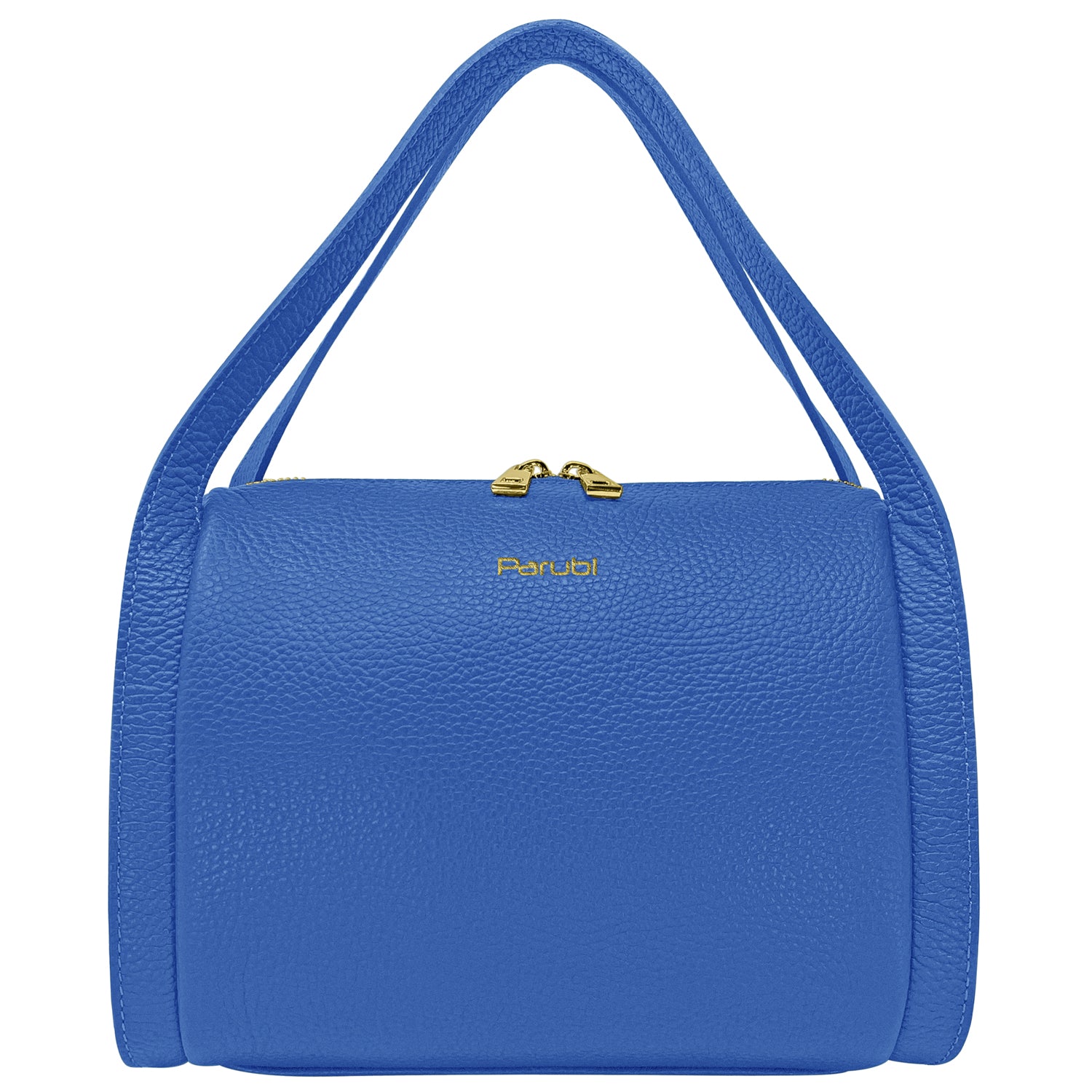 Borsa Donna a Mano con Tracolla, In Vera Pelle Morbida, Made in Italy, Modello Anette Bluette