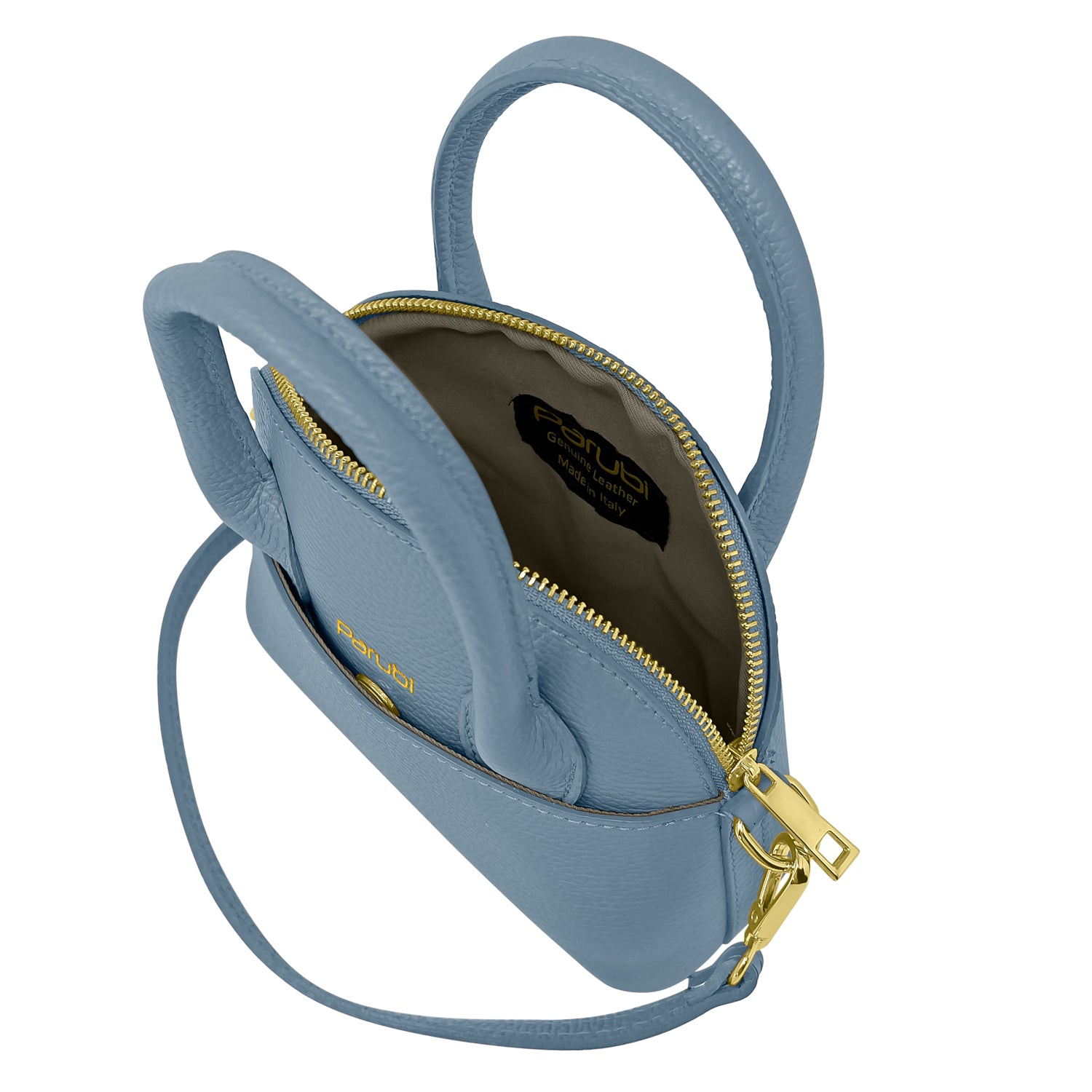 Borsa Donna Piccola a Mano con Tracolla, In Vera Pelle, Made in Italy, Modello Deva