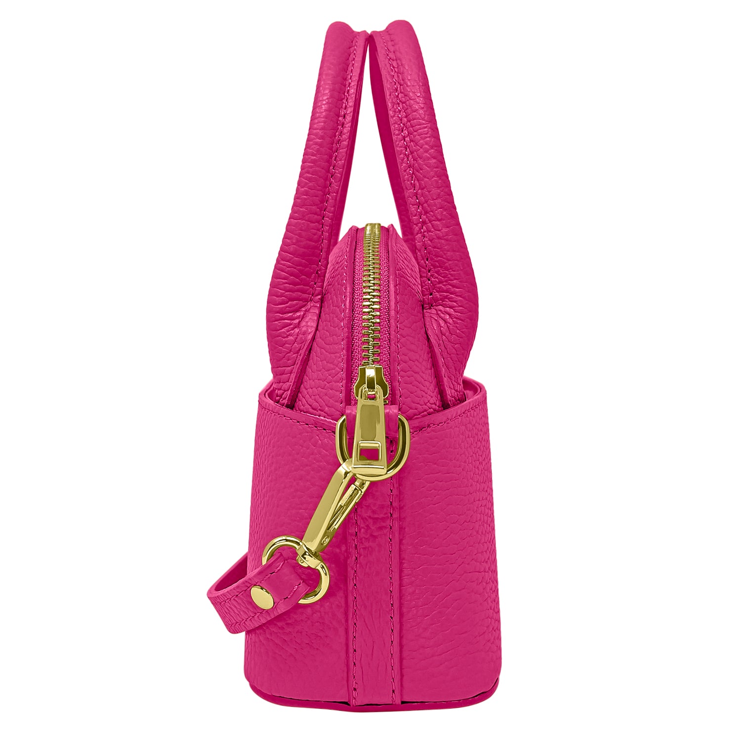 Borsa Donna Piccola a Mano con Tracolla, In Vera Pelle, Made in Italy, Modello Deva