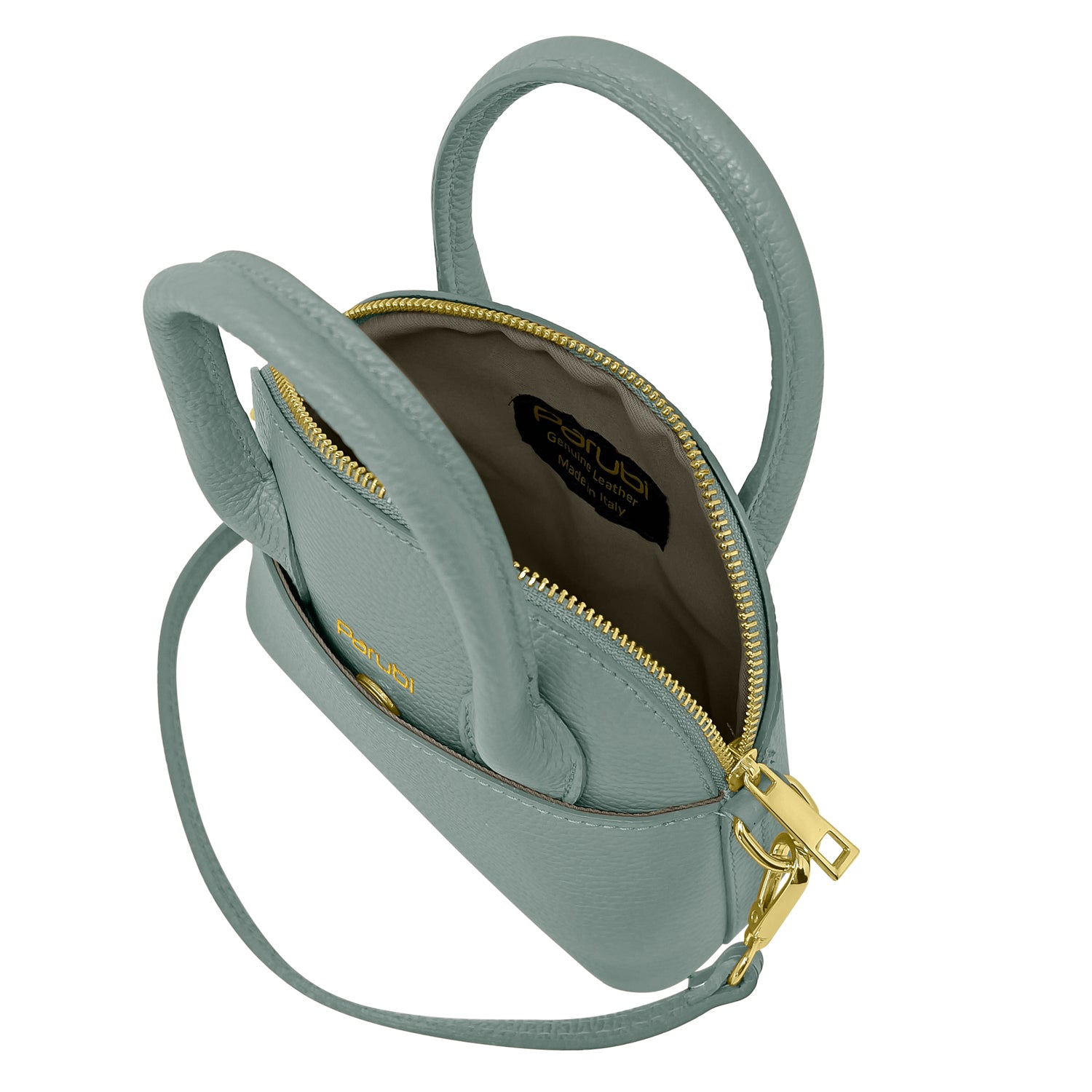 Borsa Donna Piccola a Mano con Tracolla, In Vera Pelle, Made in Italy, Modello Deva