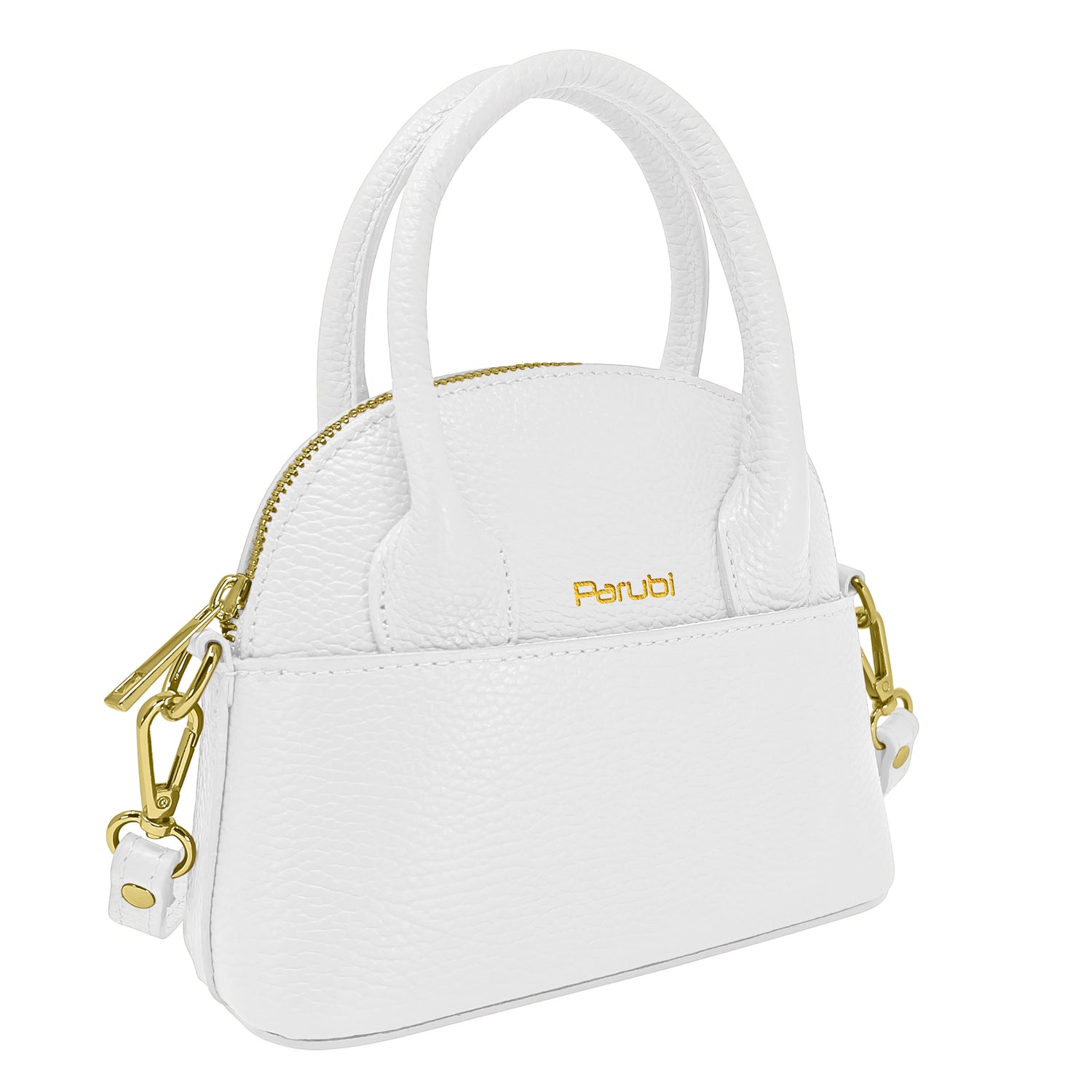 Borsa Donna Piccola a Mano con Tracolla, In Vera Pelle, Made in Italy, Modello Deva