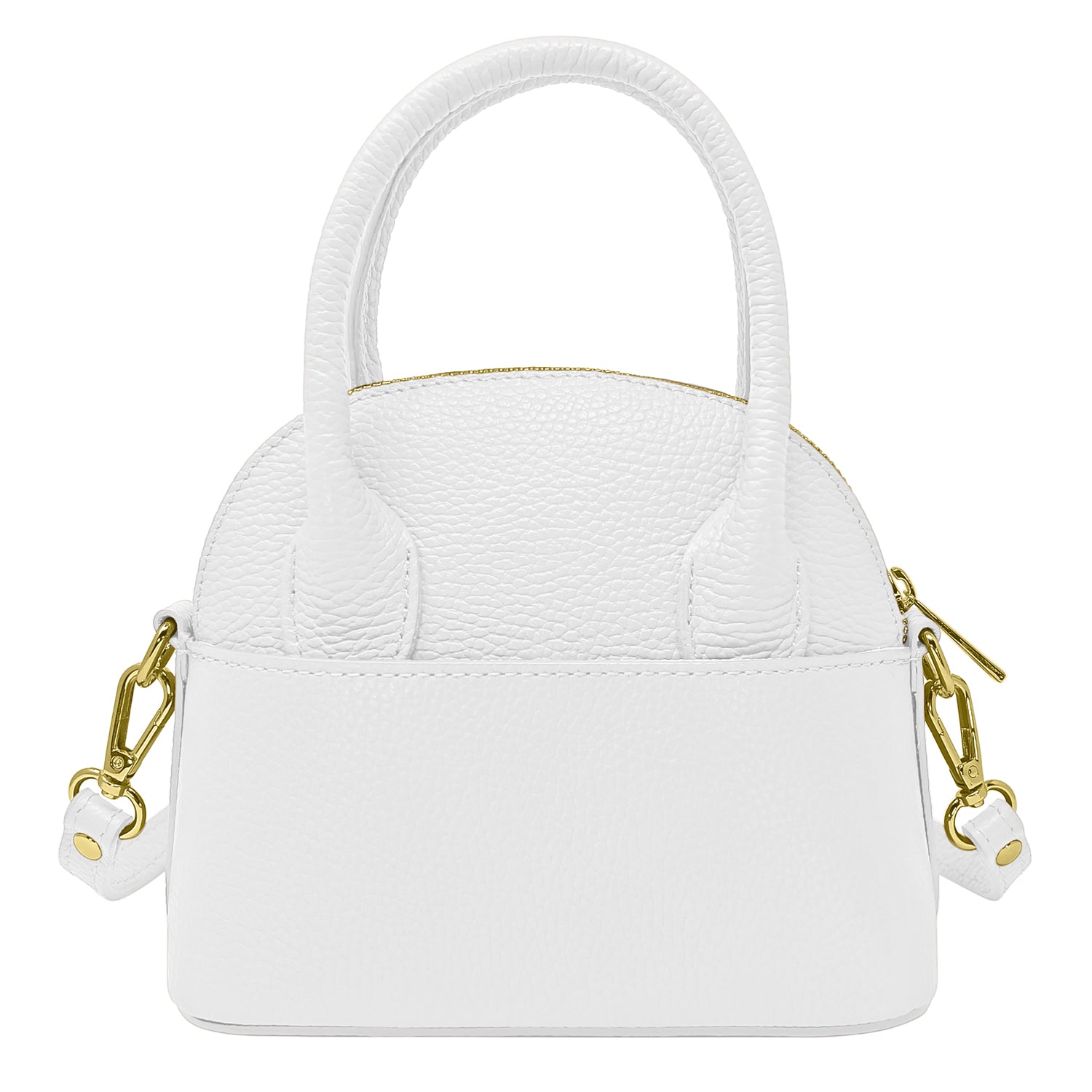 Borsa Donna Piccola a Mano con Tracolla, In Vera Pelle, Made in Italy, Modello Deva