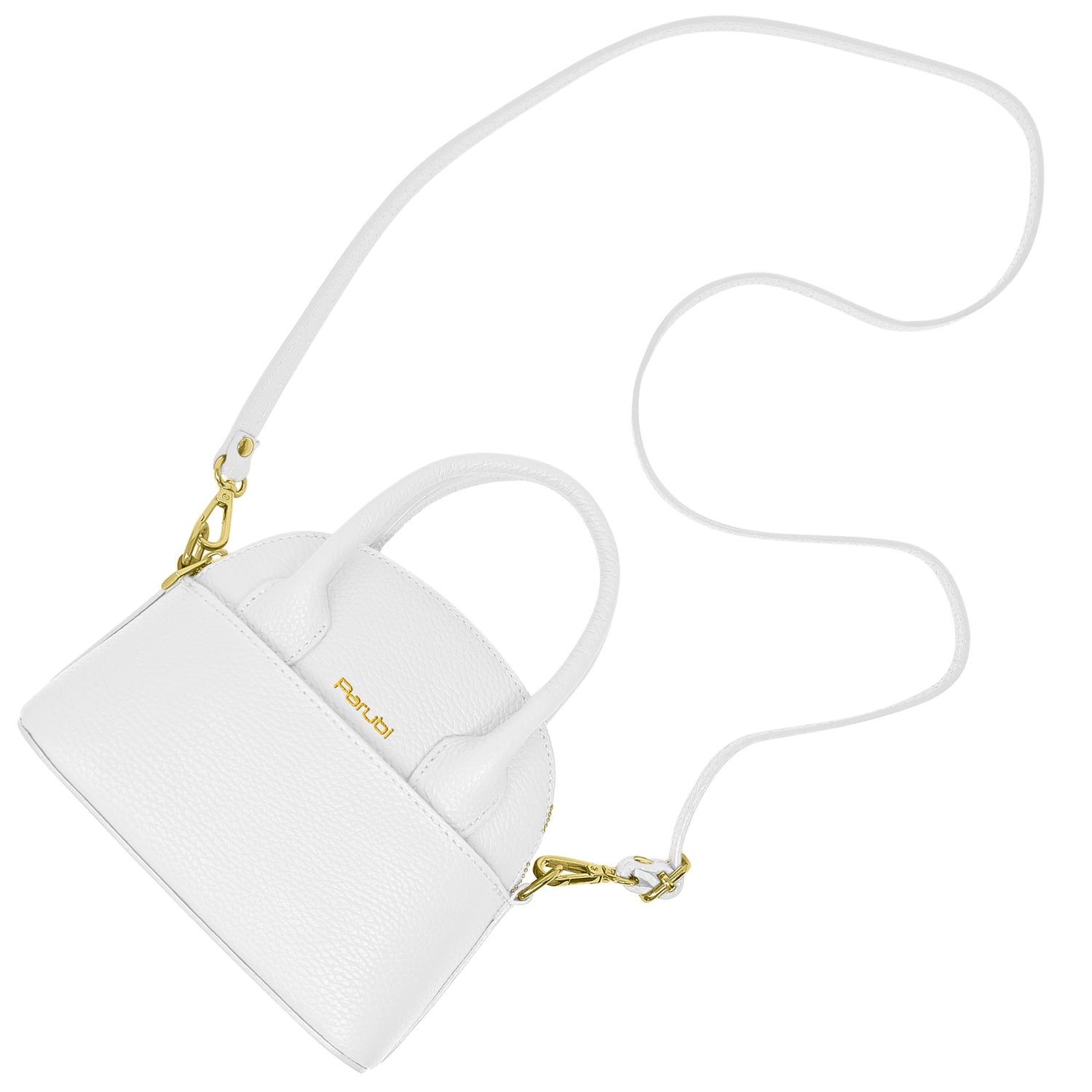 Borsa Donna Piccola a Mano con Tracolla, In Vera Pelle, Made in Italy, Modello Deva