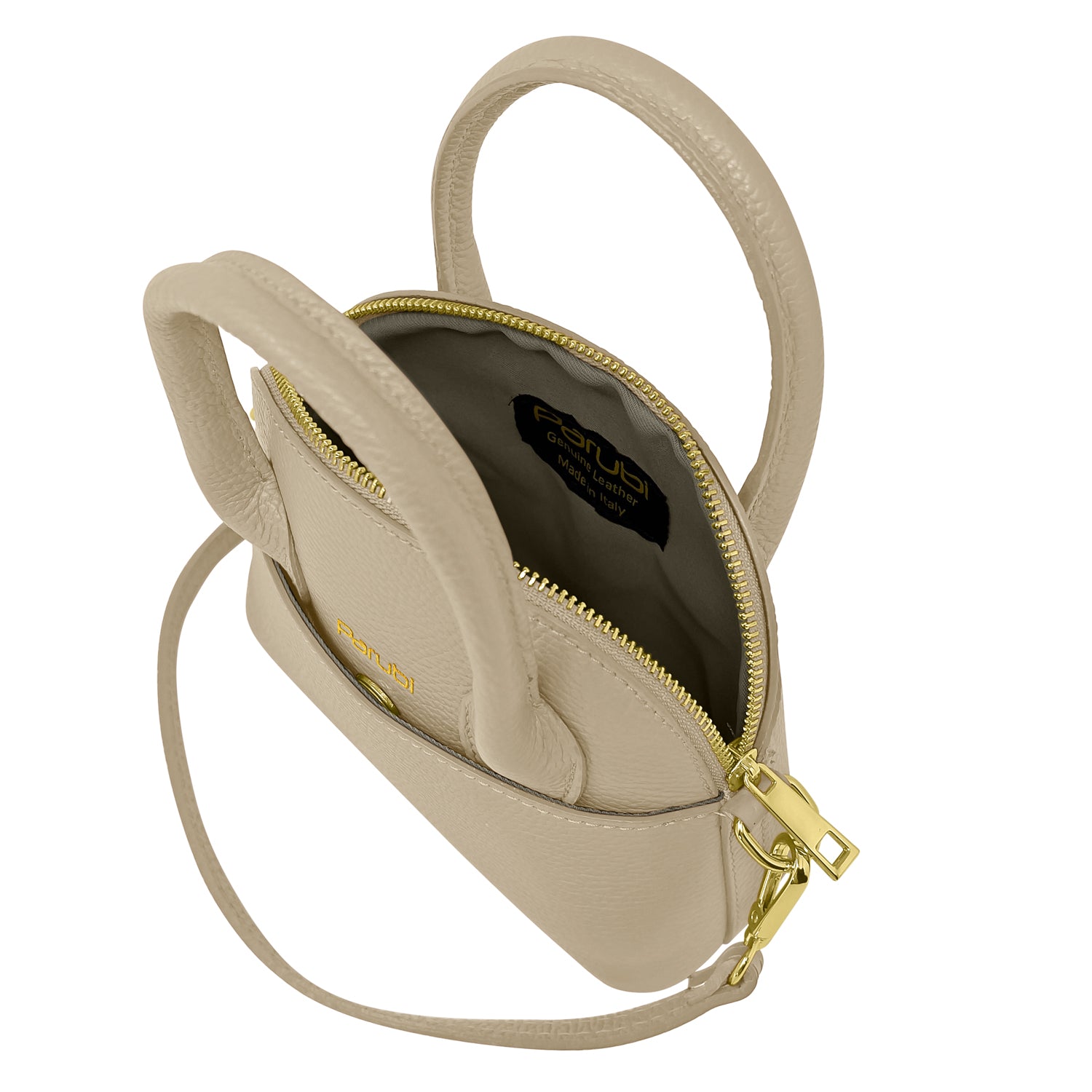 Borsa Donna Piccola a Mano con Tracolla, In Vera Pelle, Made in Italy, Modello Deva