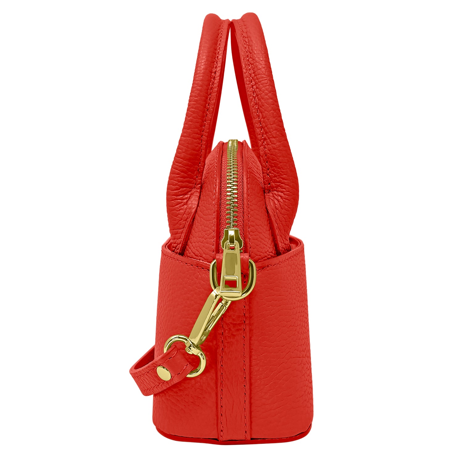 Borsa Donna Piccola a Mano con Tracolla, In Vera Pelle, Made in Italy, Modello Deva
