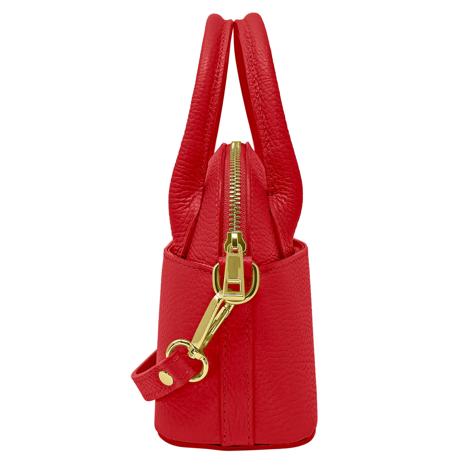 Borsa Donna Piccola a Mano con Tracolla, In Vera Pelle, Made in Italy, Modello Deva