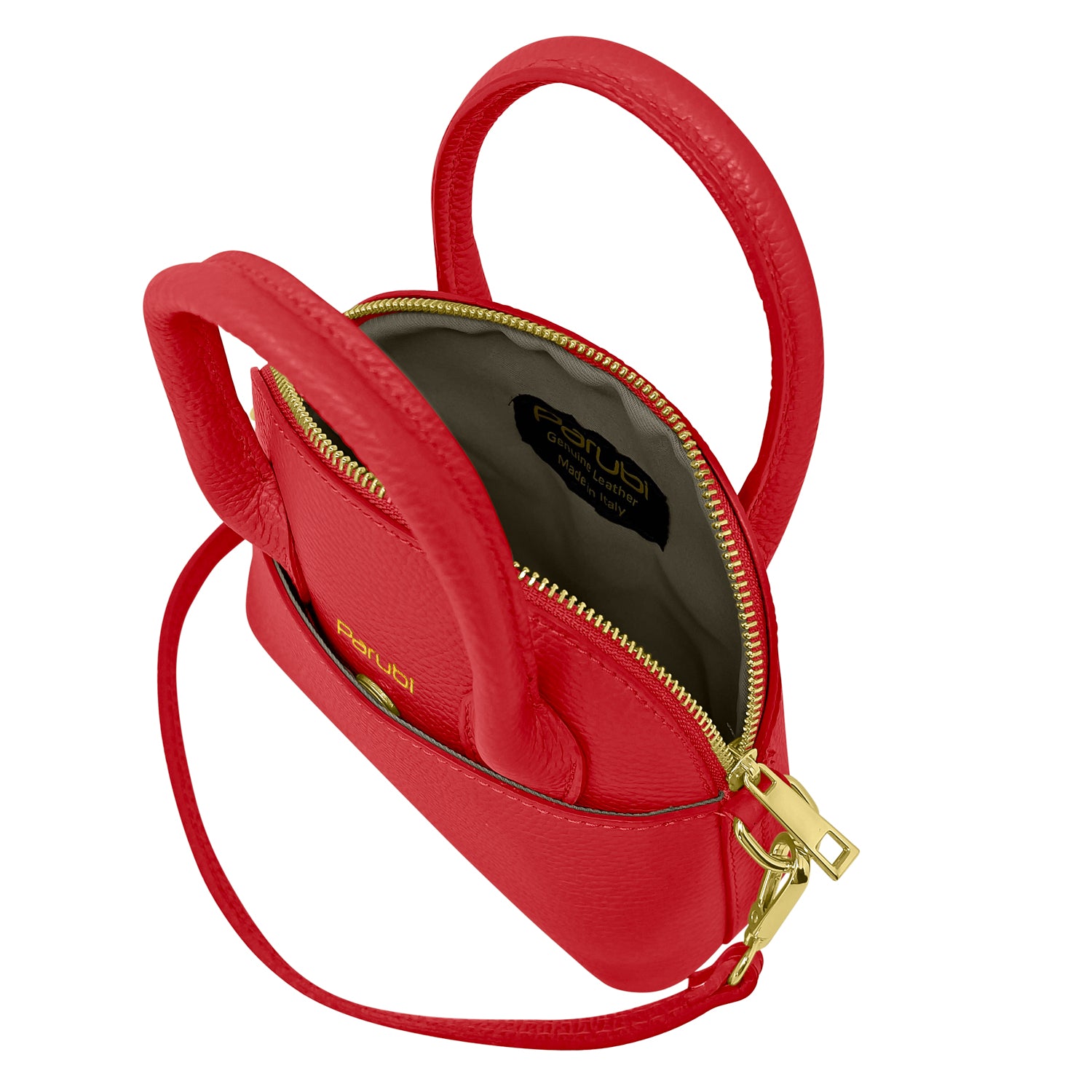 Borsa Donna Piccola a Mano con Tracolla, In Vera Pelle, Made in Italy, Modello Deva