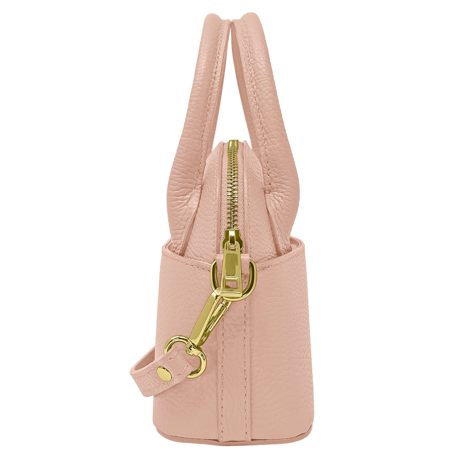 Borsa Donna Piccola a Mano con Tracolla, In Vera Pelle, Made in Italy, Modello Deva