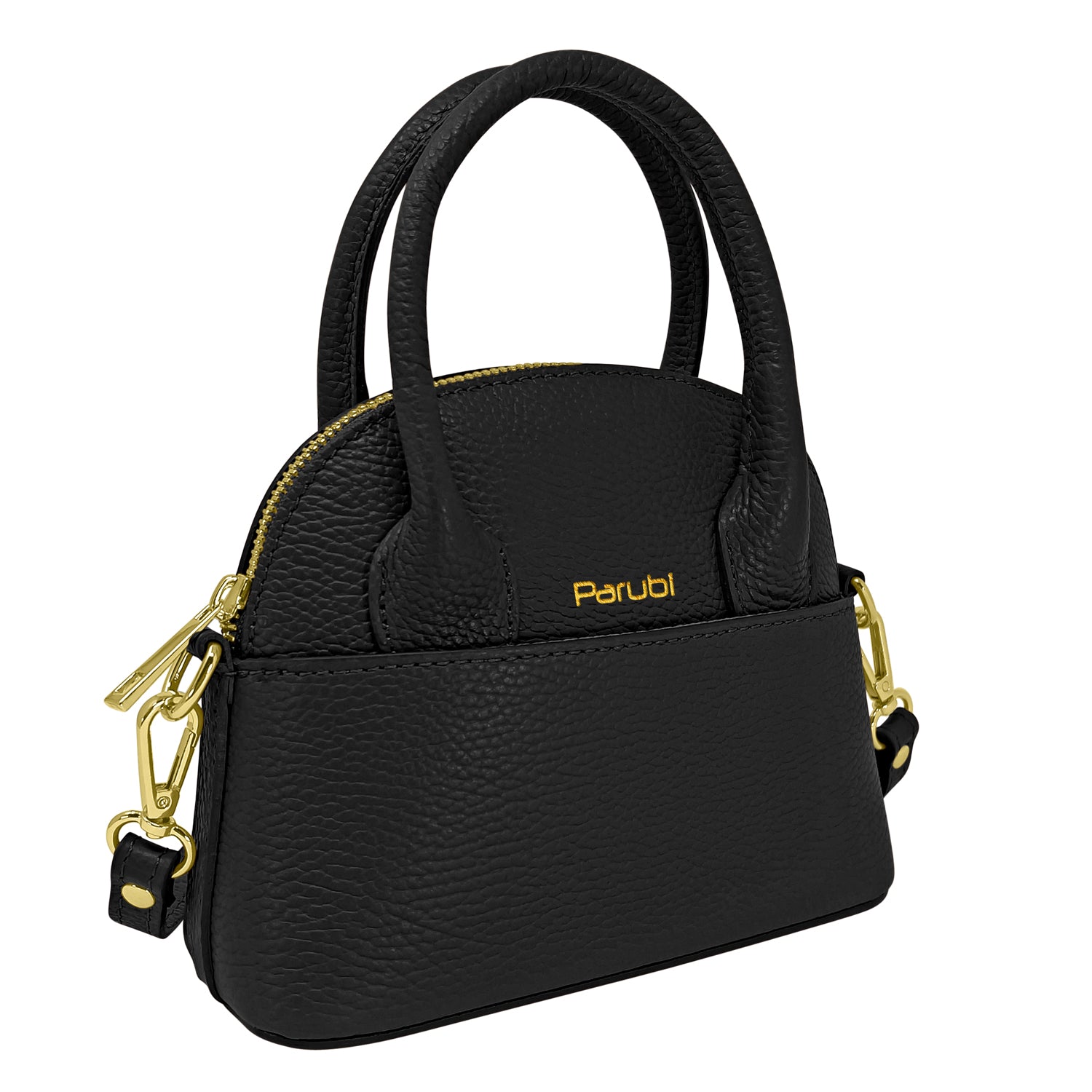 Borsa Donna Piccola a Mano con Tracolla, In Vera Pelle, Made in Italy, Modello Deva