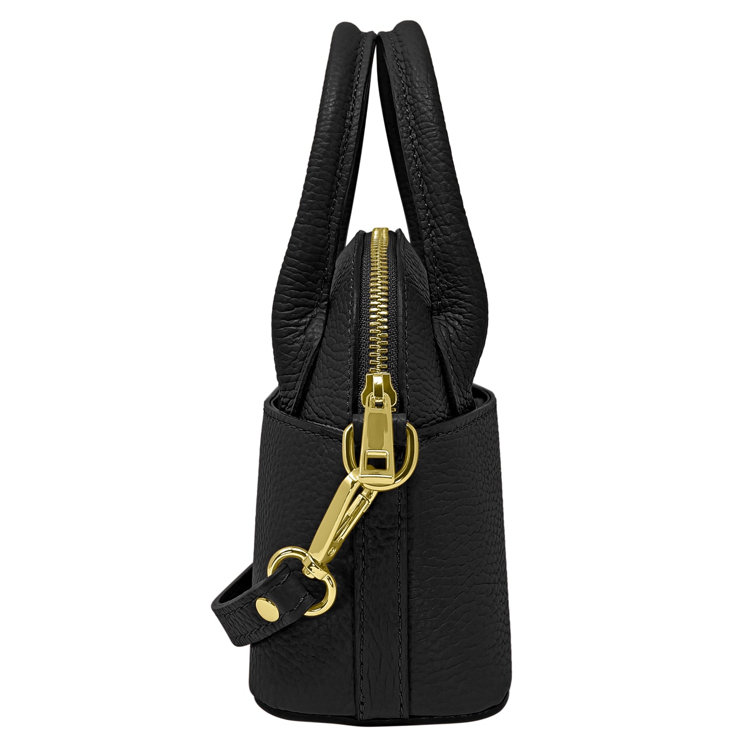 Borsa Donna Piccola a Mano con Tracolla, In Vera Pelle, Made in Italy, Modello Deva