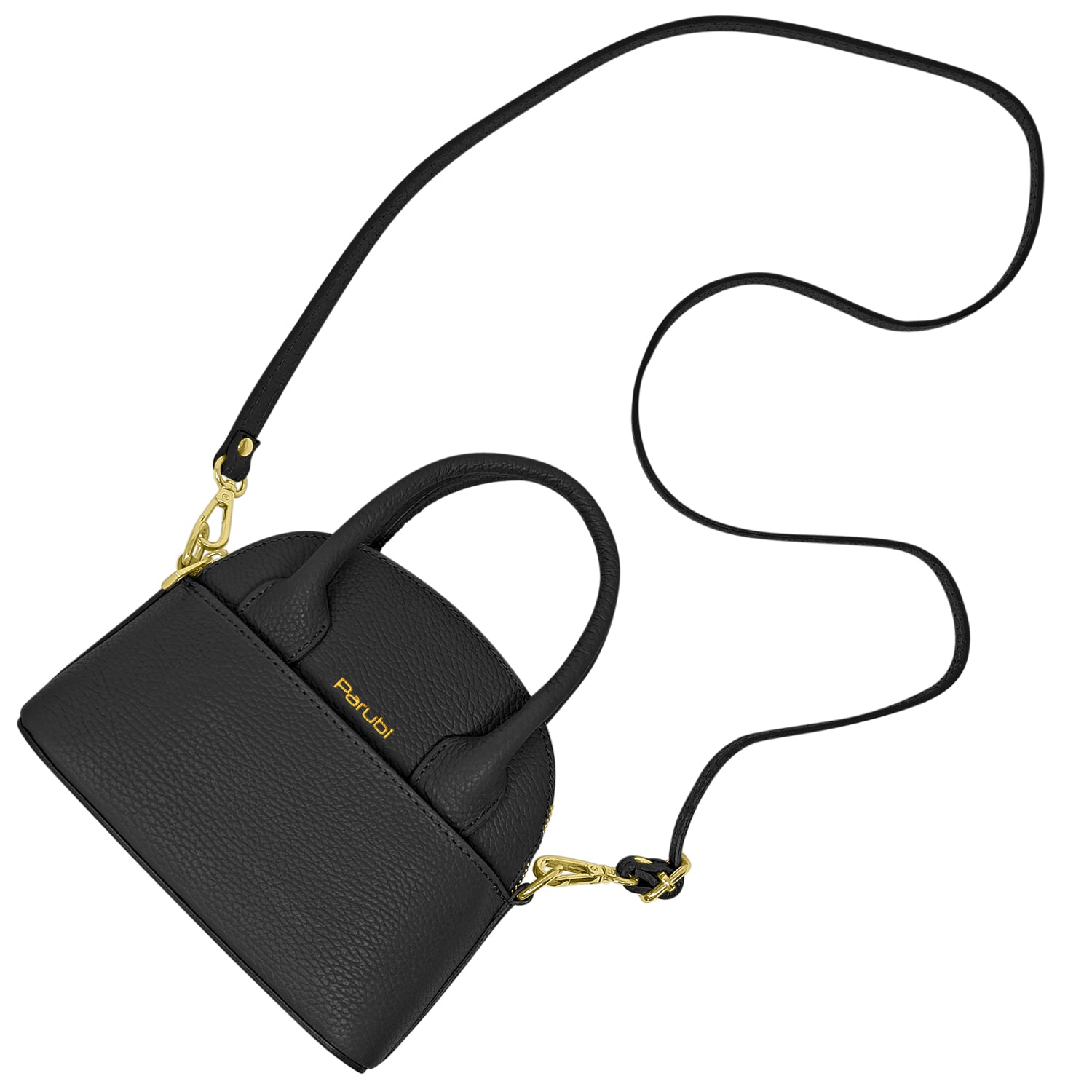Borsa Donna Piccola a Mano con Tracolla, In Vera Pelle, Made in Italy, Modello Deva