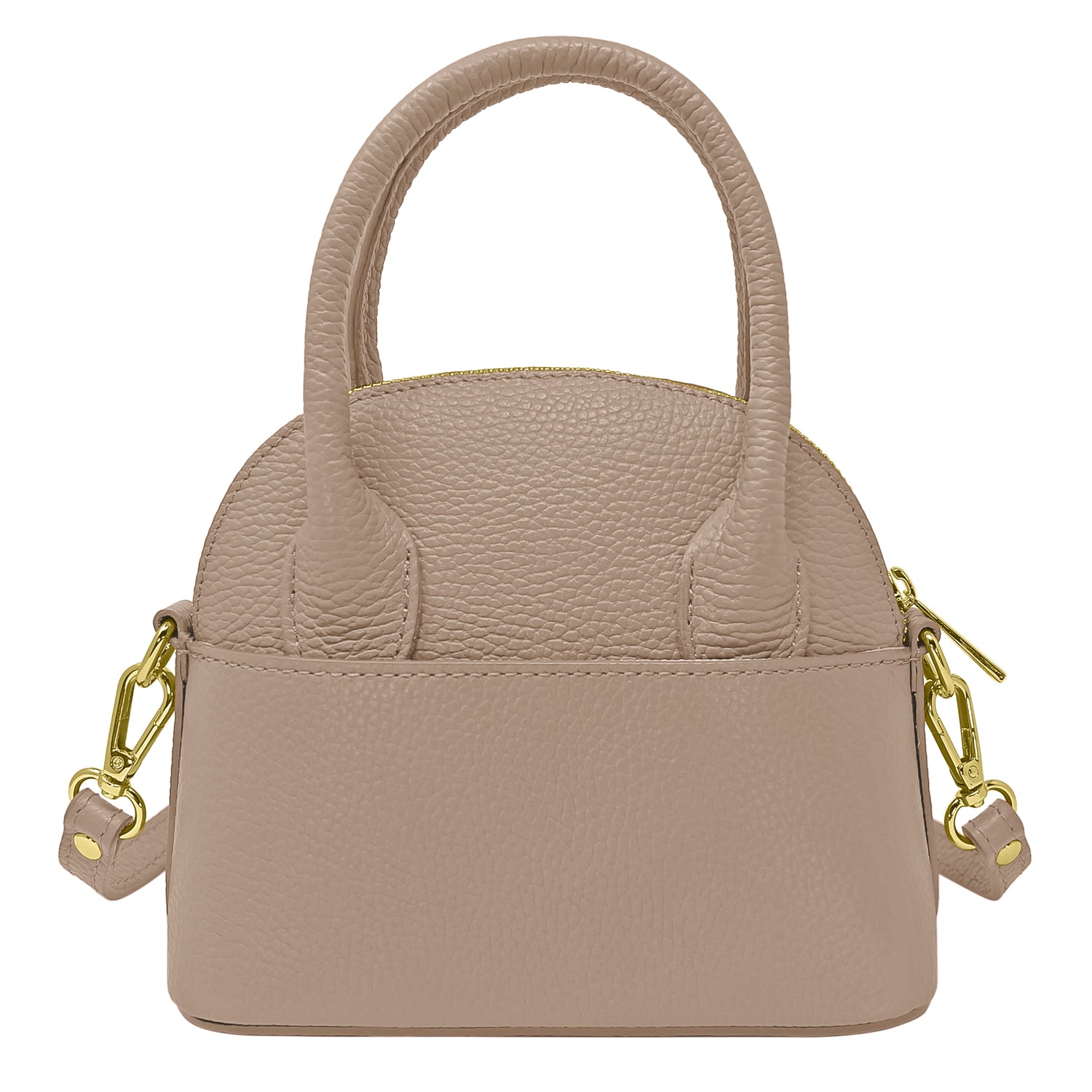 Borsa Donna Piccola a Mano con Tracolla, In Vera Pelle, Made in Italy, Modello Deva