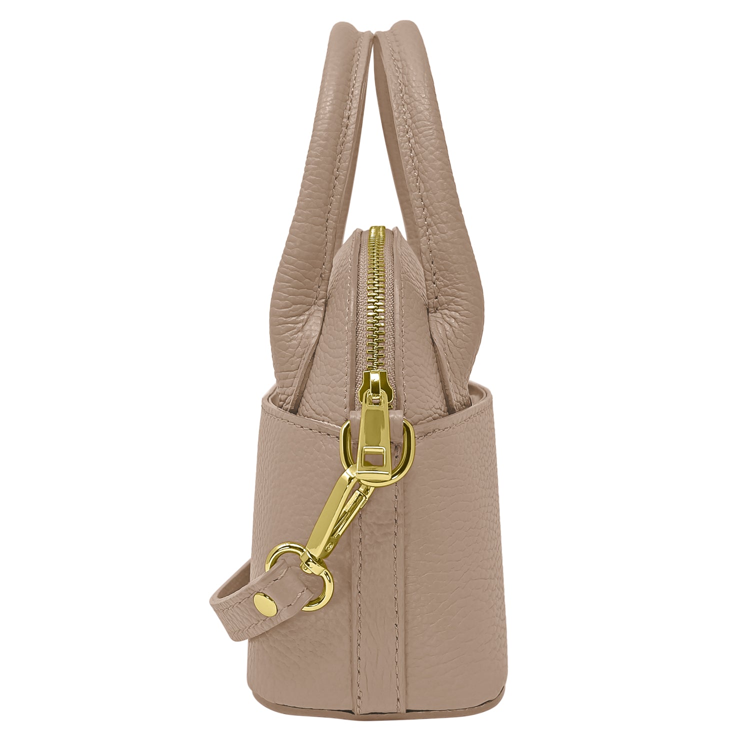 Borsa Donna Piccola a Mano con Tracolla, In Vera Pelle, Made in Italy, Modello Deva