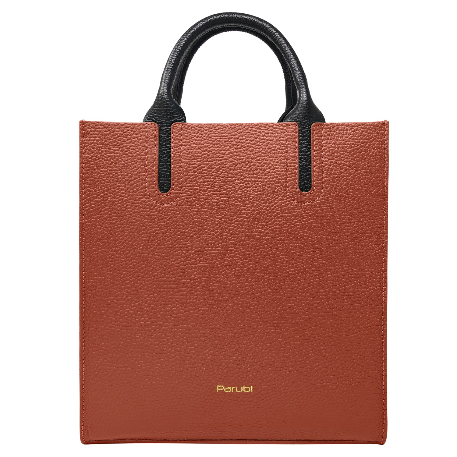 Borsa Donna a Mano con Tracolla, In Vera Pelle Morbida, Made in Italy, Modello Clizia Rosso Mattone