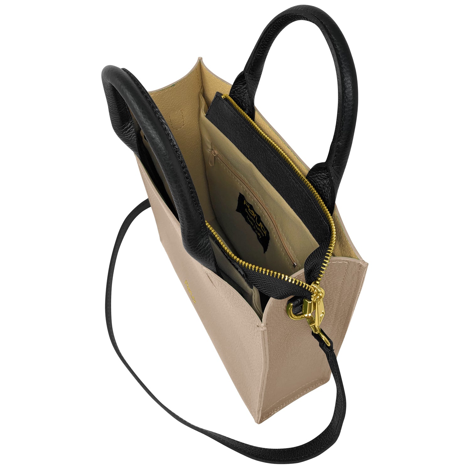 Borsa Donna a Mano con Tracolla, In Vera Pelle Morbida, Made in Italy, Modello Clizia