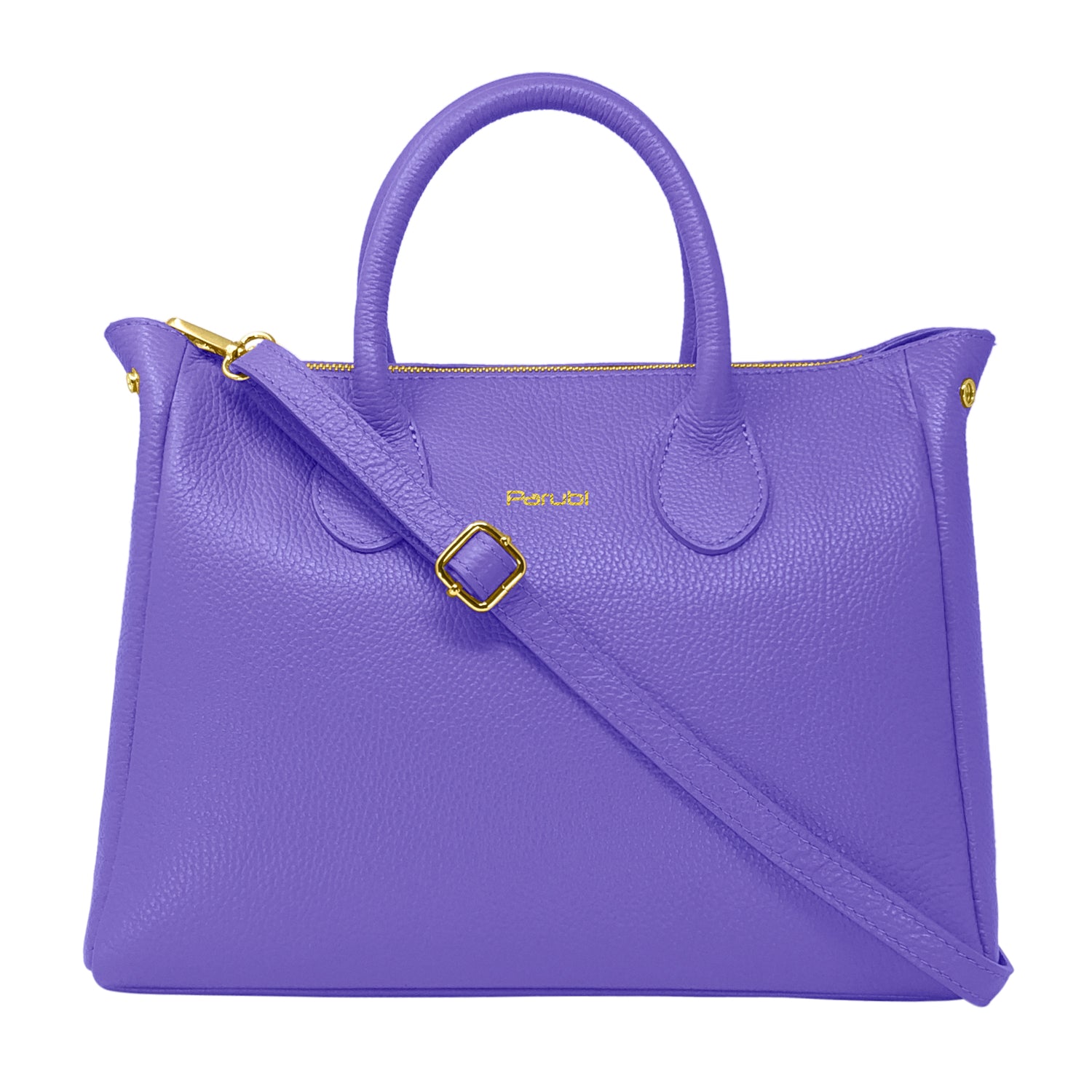 Borsa Donna a Mano con Tracolla, In Vera Pelle Morbida, Made in Italy, Modello Ada