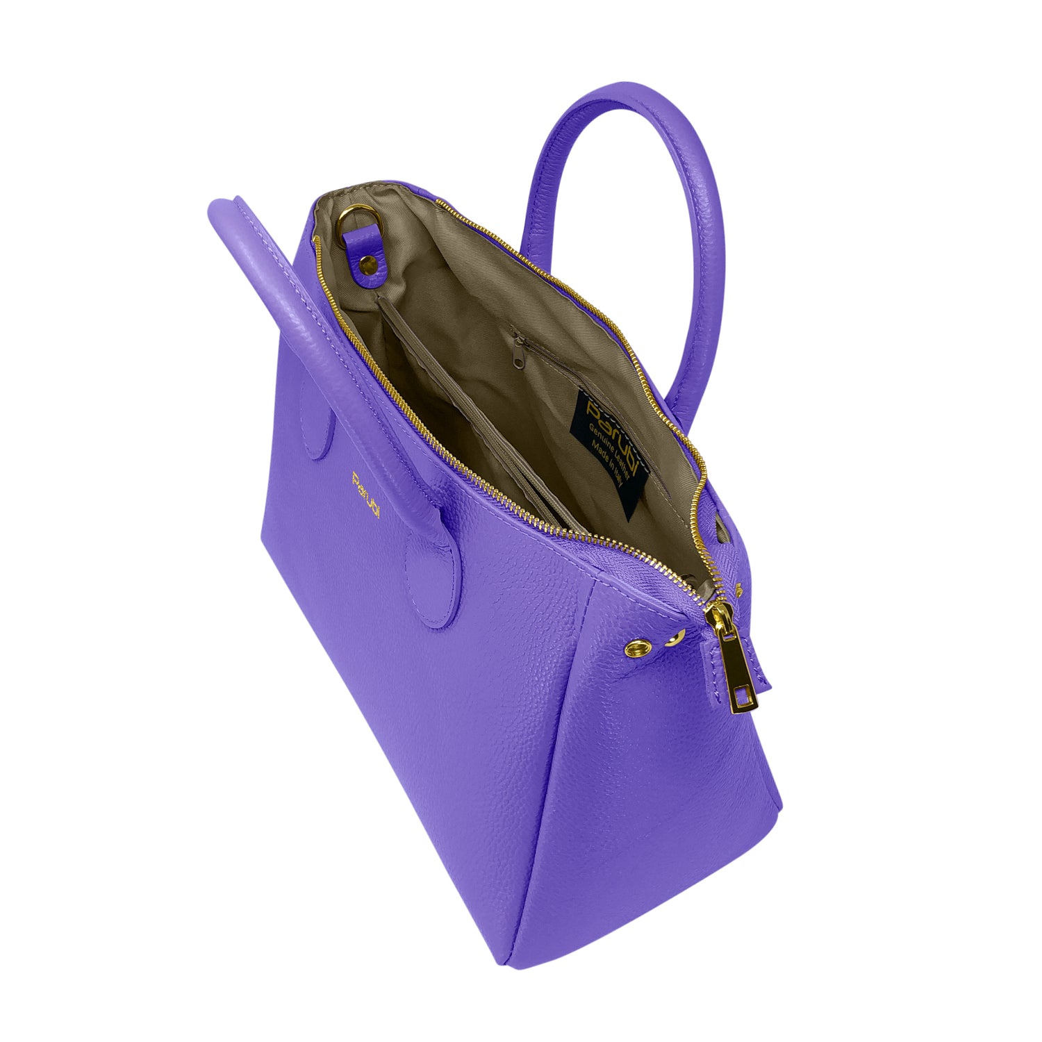 Borsa Donna a Mano con Tracolla, In Vera Pelle Morbida, Made in Italy, Modello Ada