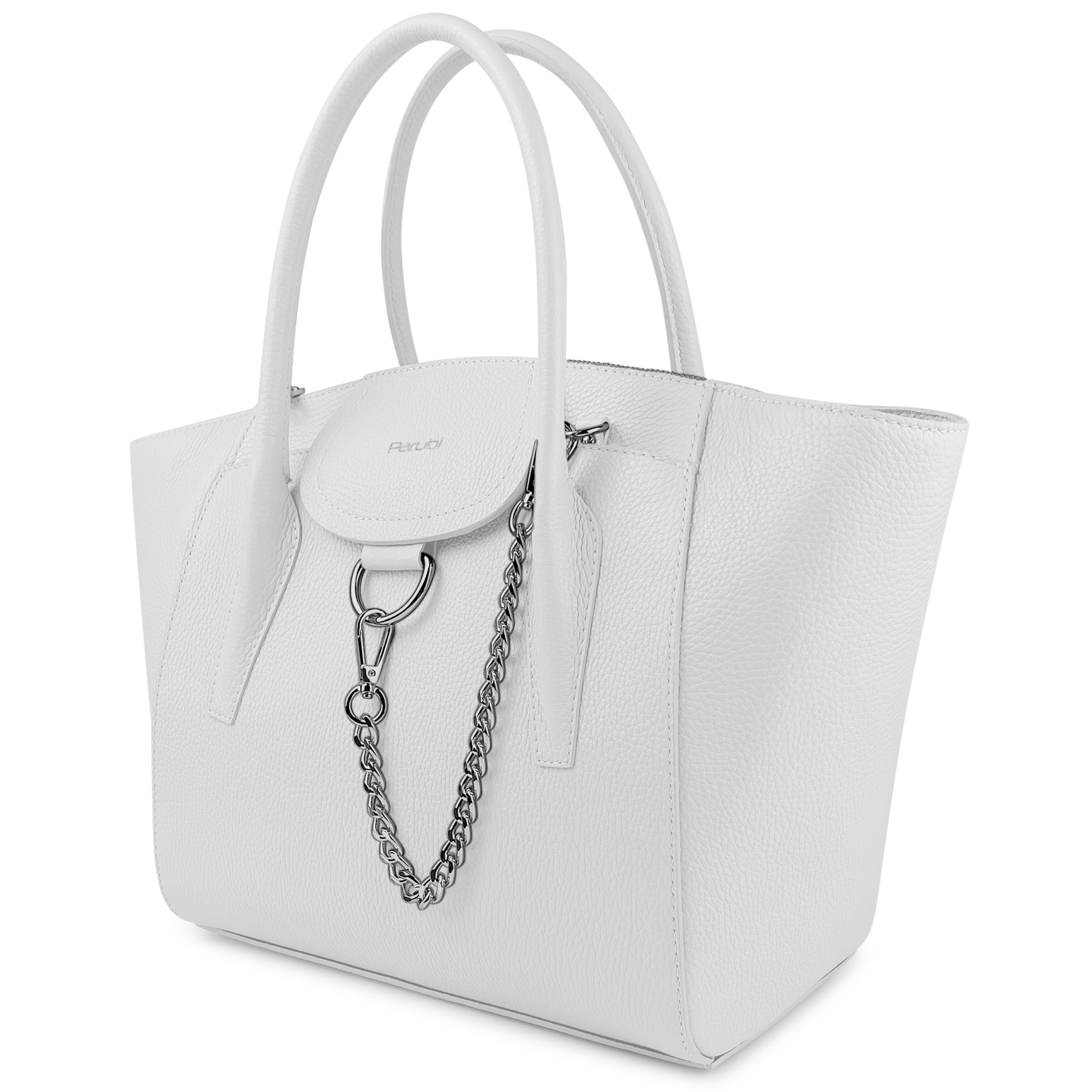 Borsa Donna a Mano con Tracolla, In Vera Pelle Morbida, Made in Italy, Modello Grace Parubi Borse - vista 52