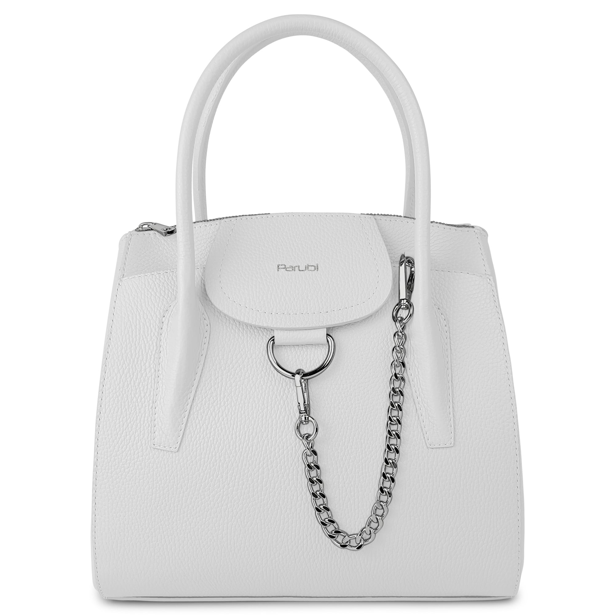 Borsa Donna a Mano con Tracolla, In Vera Pelle Morbida, Made in Italy, Modello Grace Parubi Borse - vista 54