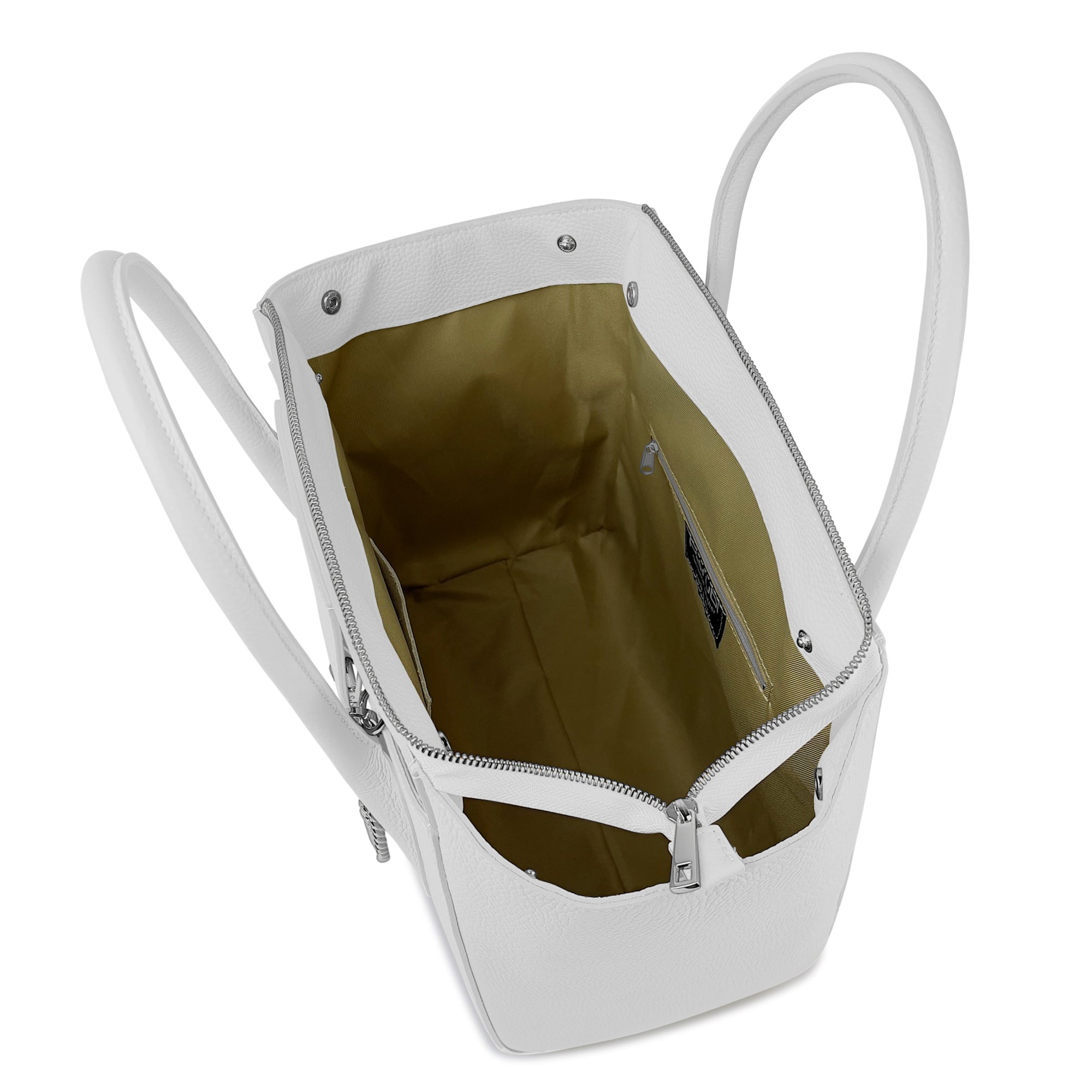 Borsa Donna a Mano con Tracolla, In Vera Pelle Morbida, Made in Italy, Modello Grace Parubi Borse - vista 56