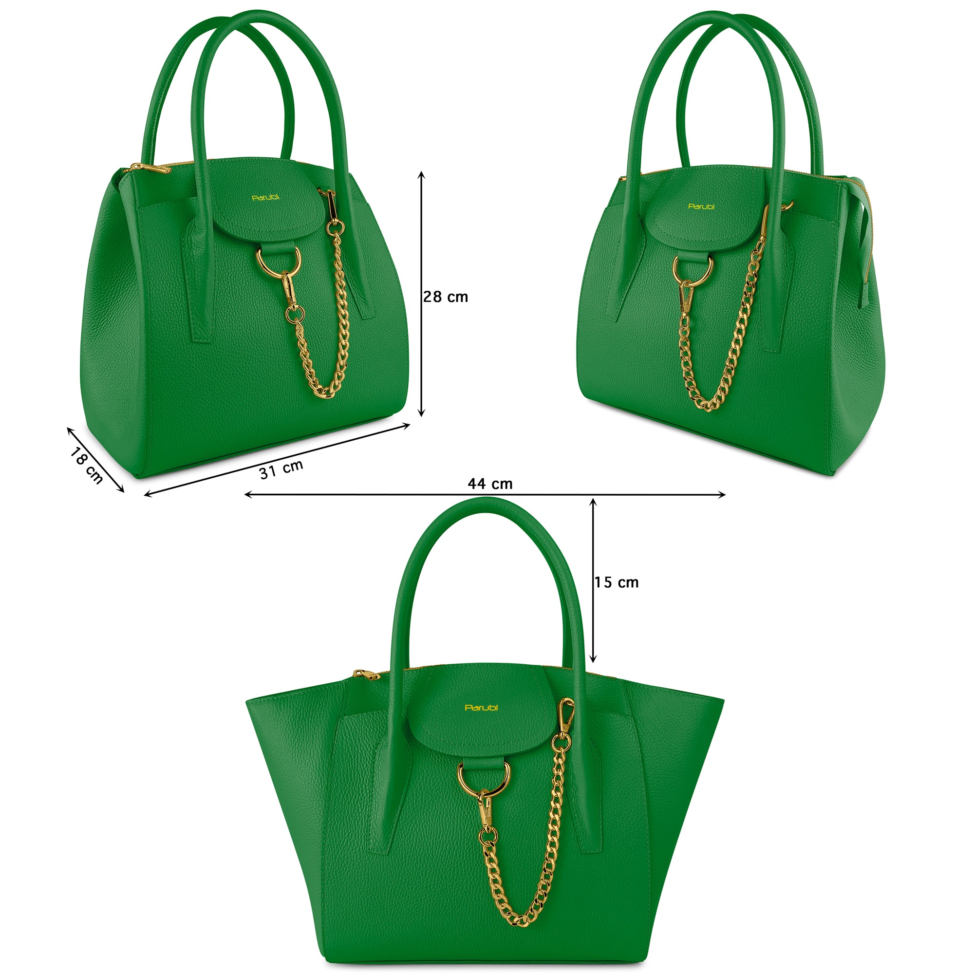 Borsa Donna a Mano con Tracolla, In Vera Pelle Morbida, Made in Italy, Modello Grace Parubi Borse - vista 34