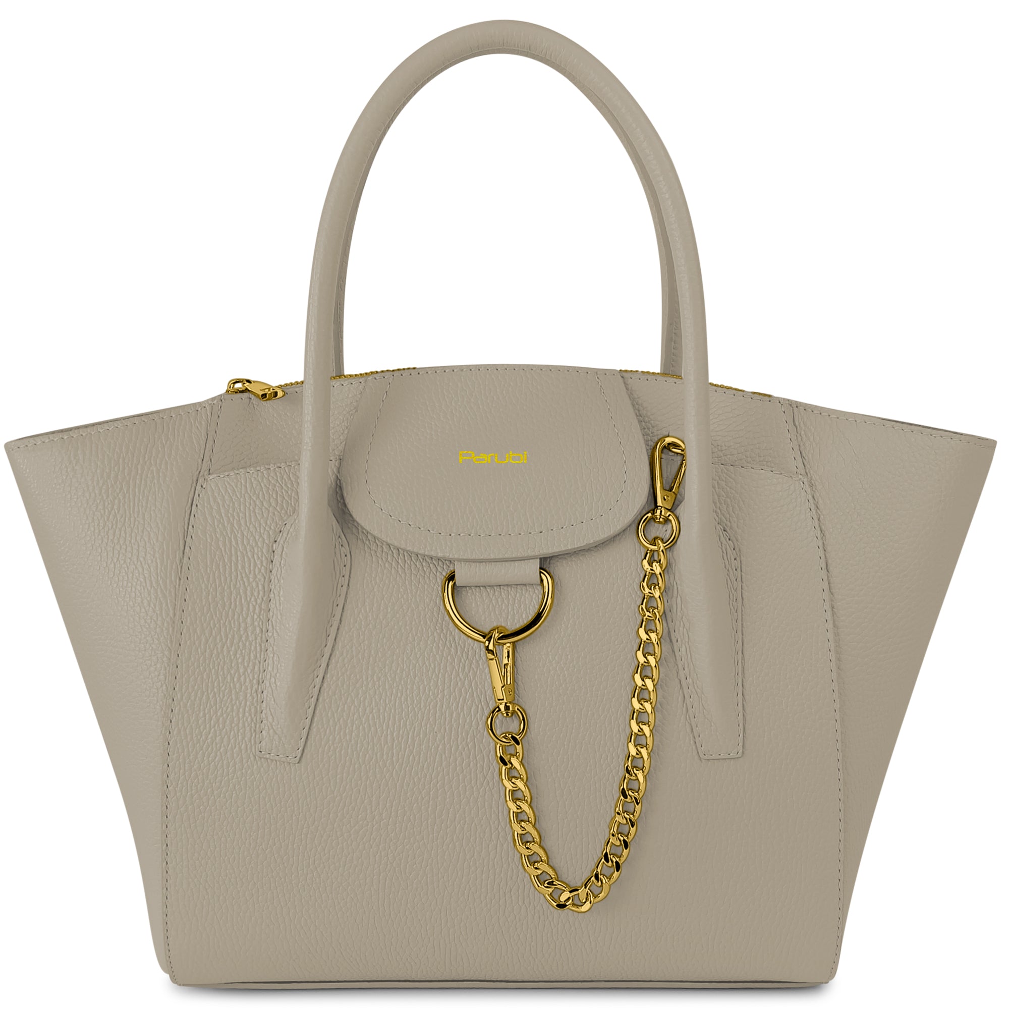Borsa Donna a Mano con Tracolla, In Vera Pelle Morbida, Made in Italy, Modello Grace Parubi Borse Sabbia - vista 71