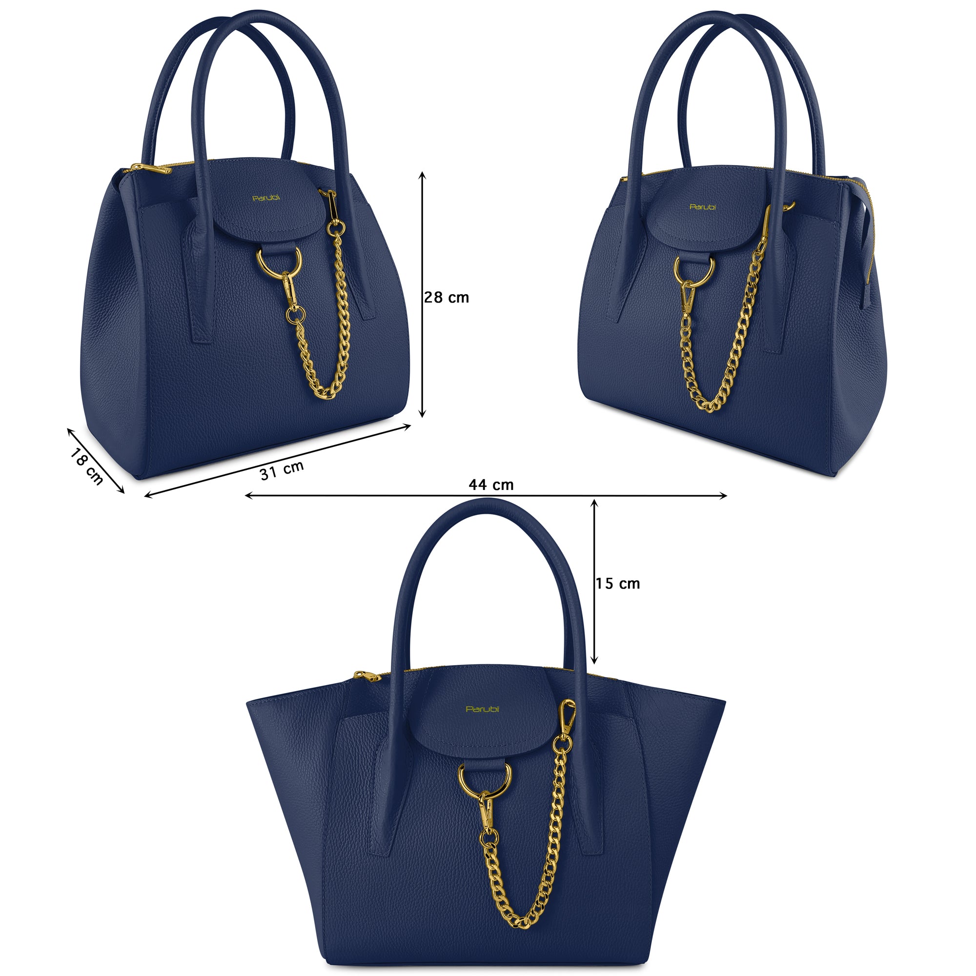 Borsa Donna a Mano con Tracolla, In Vera Pelle Morbida, Made in Italy, Modello Grace Parubi Borse - vista 62