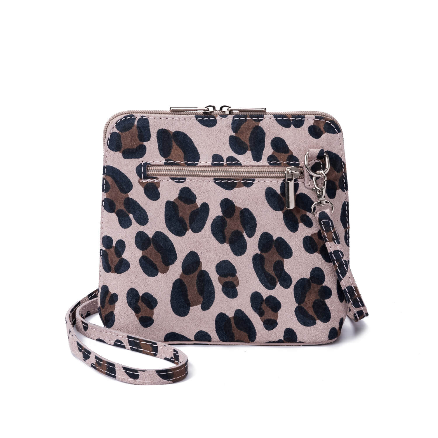 Borsa Donna a Tracolla, In Vera Pelle Scamosciata, Made in Italy, Modello Alina 4.0