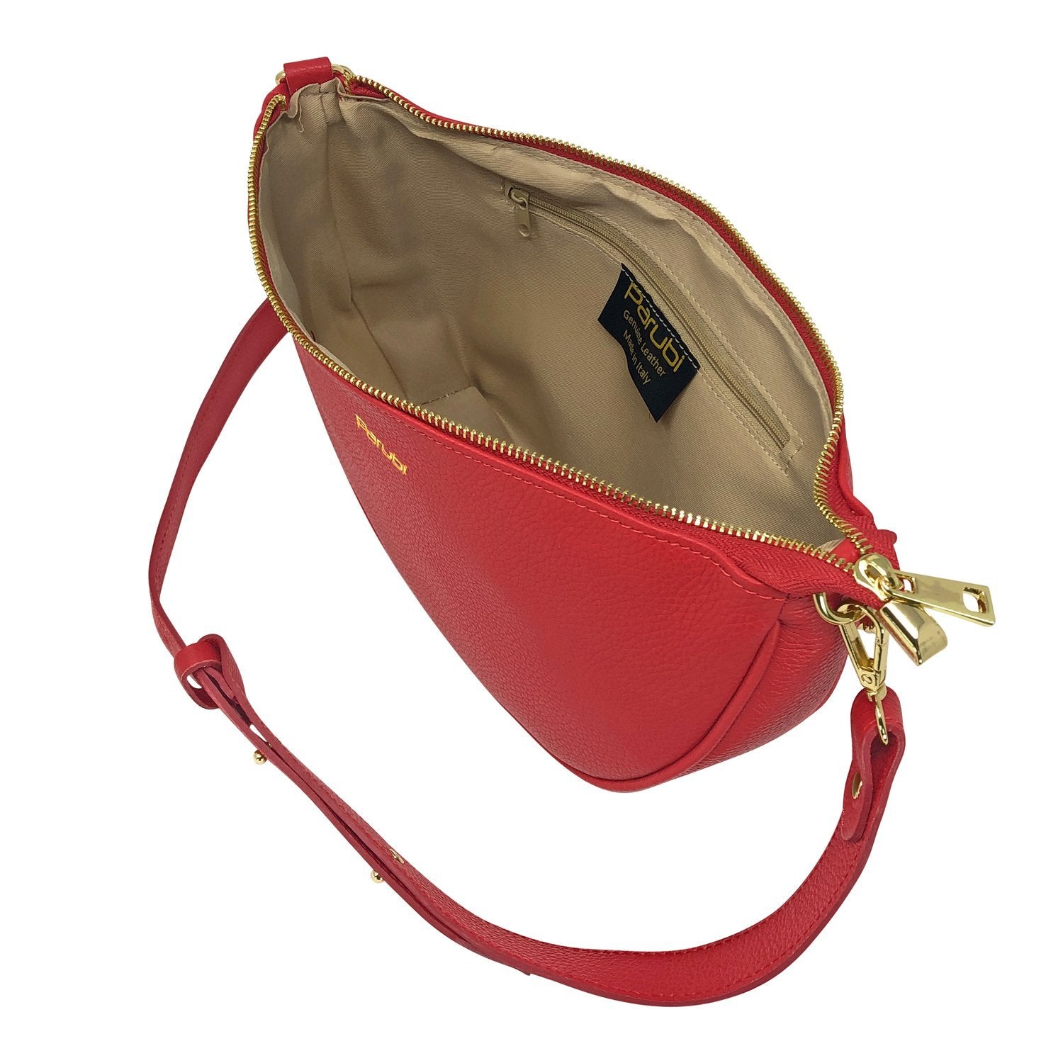 Borsa Donna a Spalla e Tracolla, In Vera Pelle, Made in Italy, Modello Glenda