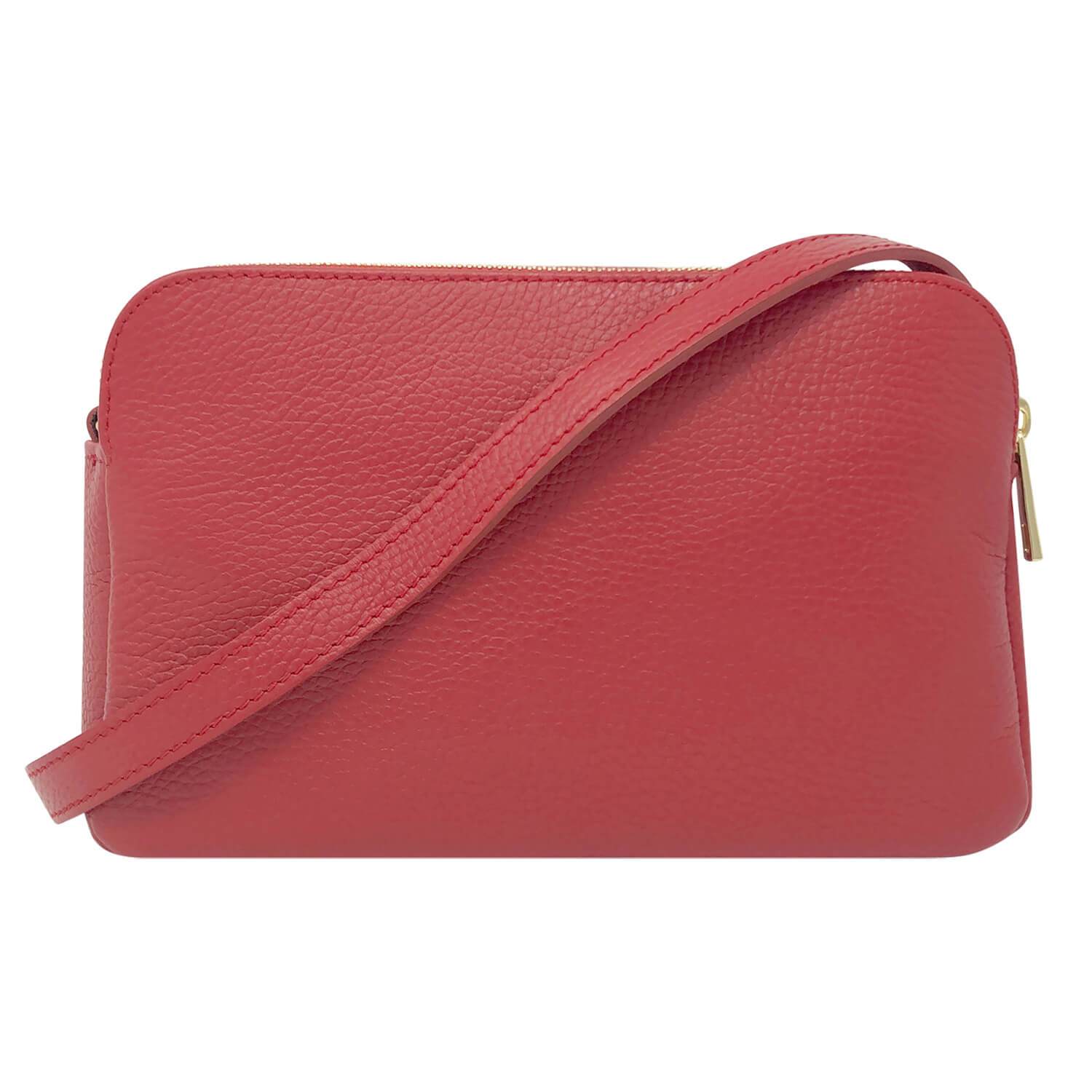 Borsa Donna a Tracolla, In Vera Pelle, Made in Italy, Modello Amina