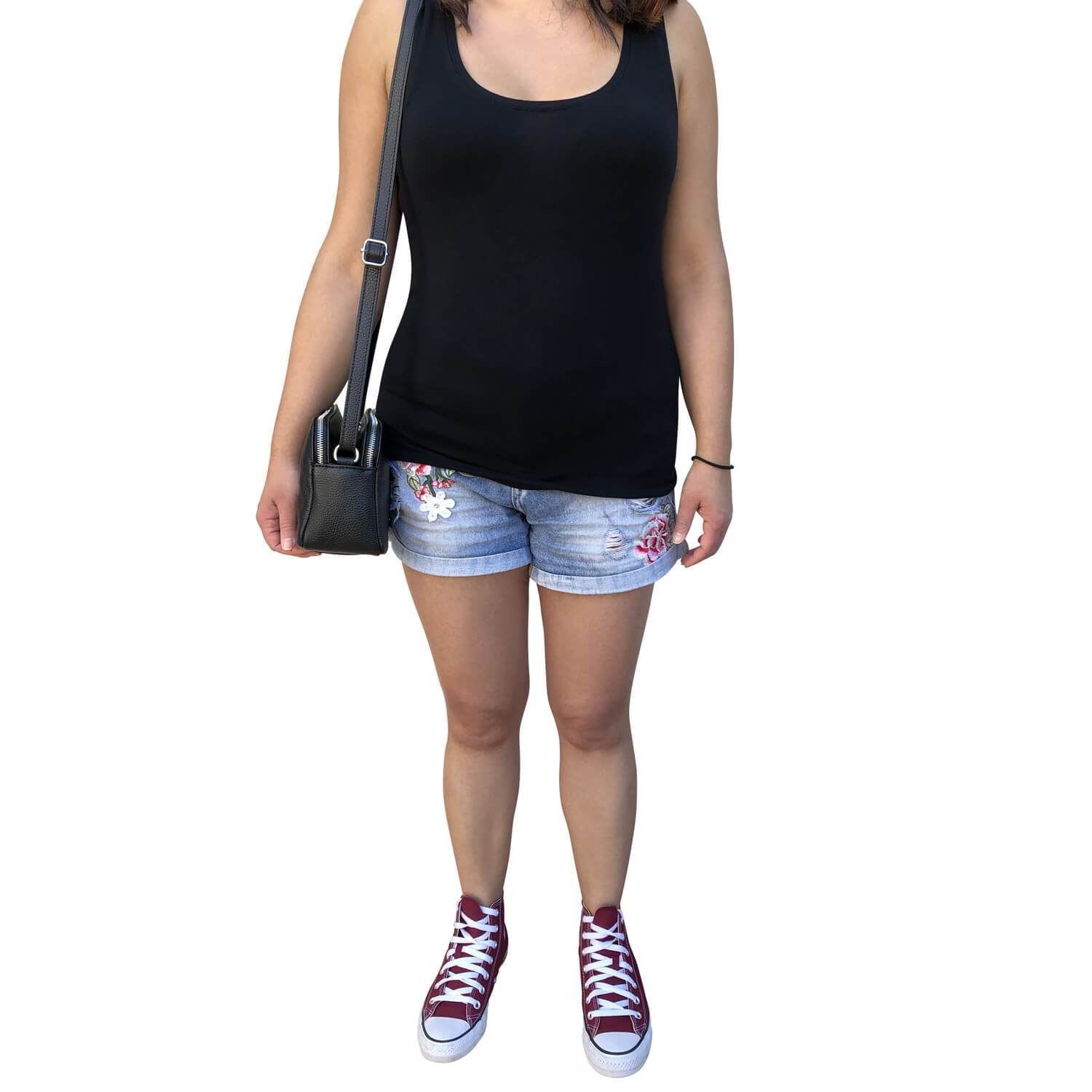 Borsa Donna a Tracolla, In Vera Pelle, Made in Italy, Modello Amina