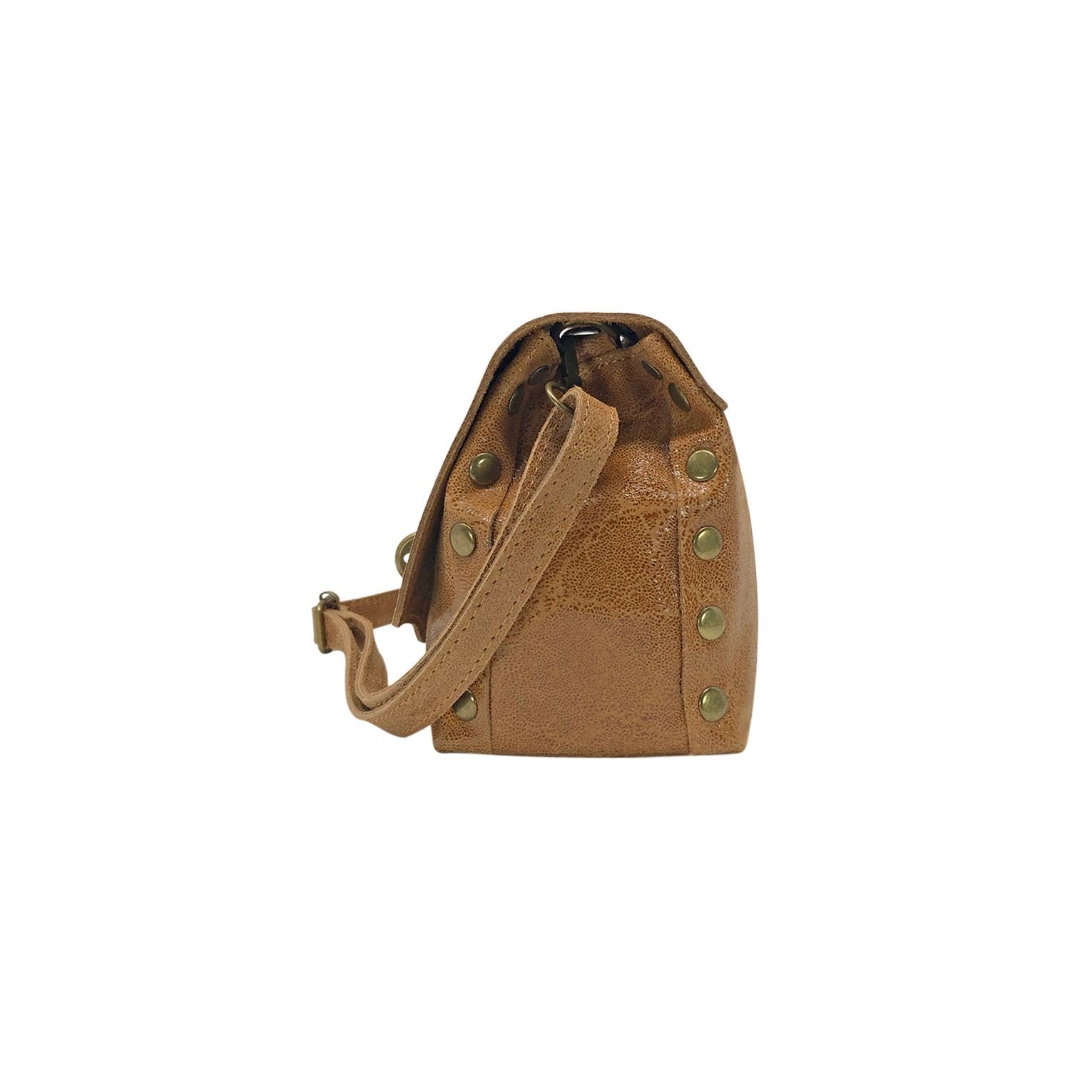 Borsa Donna a Tracolla, In Vera Pelle, Made in Italy, Modello Frida, Laminato