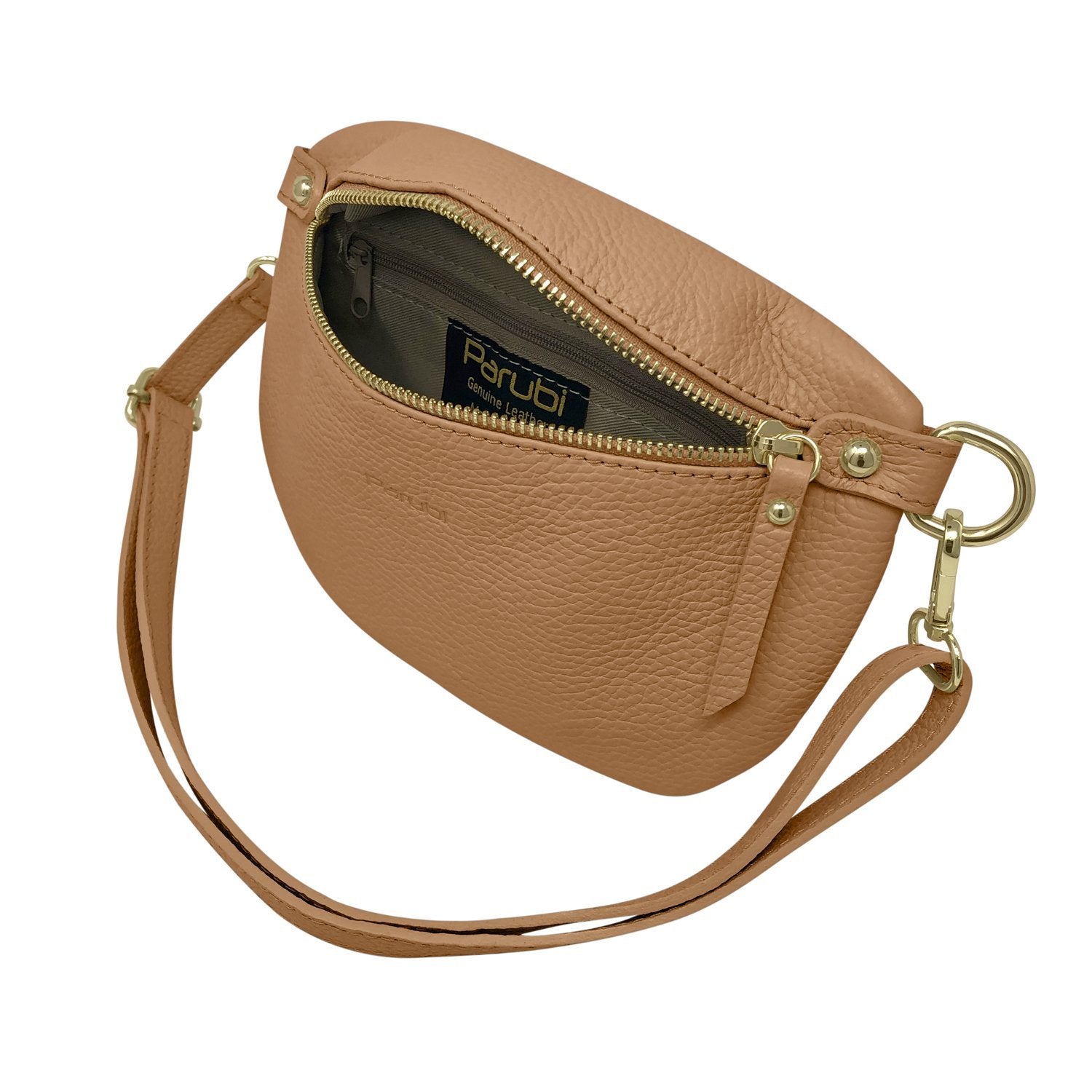 Marsupio da Donna a Tracolla, In Vera Pelle, Made In Italy, Modello Eva