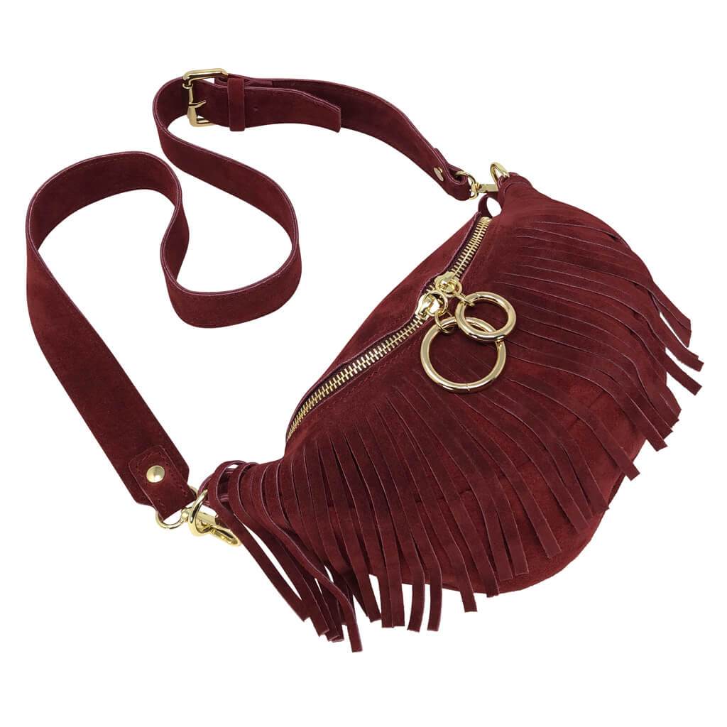 Marsupio Donna con Tracolla / Cintura, In Vera Pelle, Made In Italy, Modello Zelda Parubi - vista 3