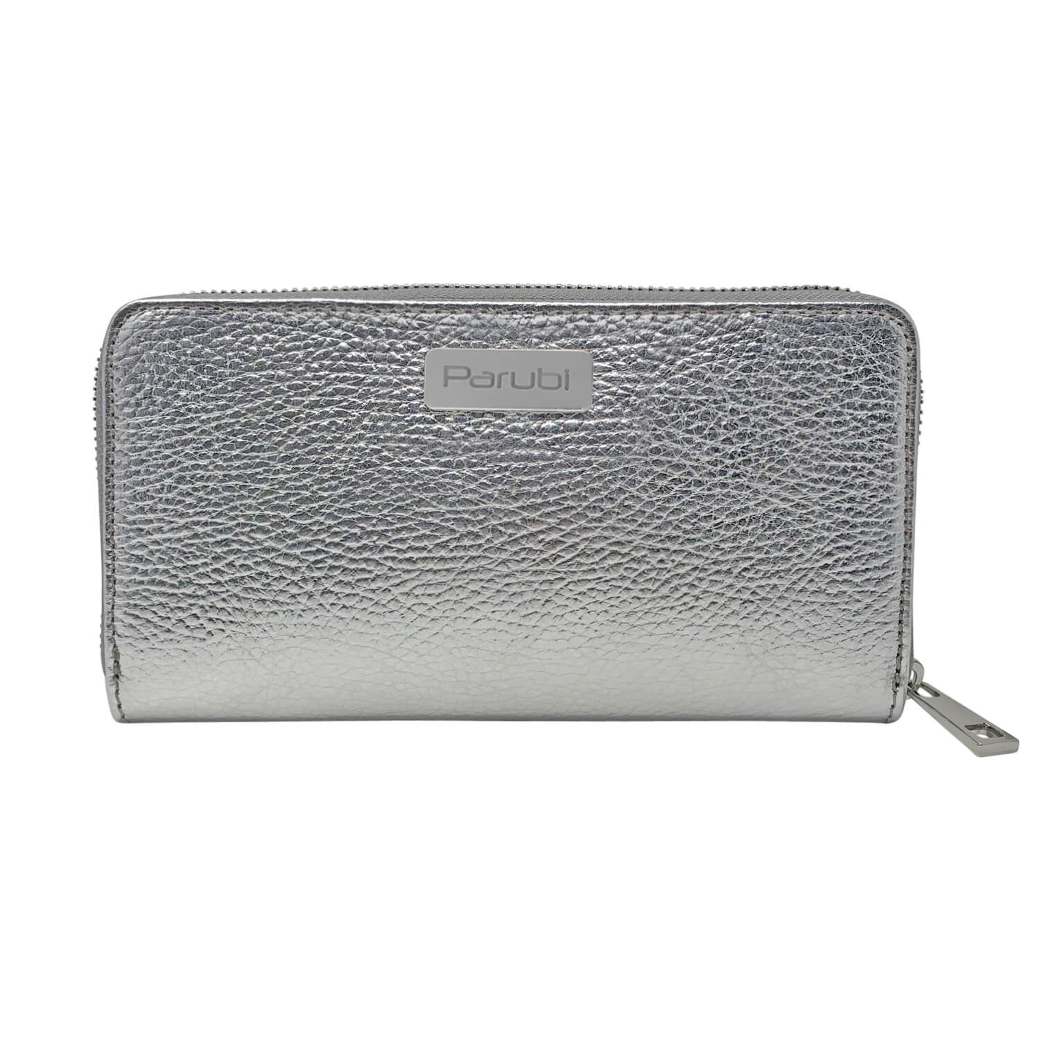 Portafoglio Donna, In Vera Pelle, Made in Italy, Modello Cloe Argento