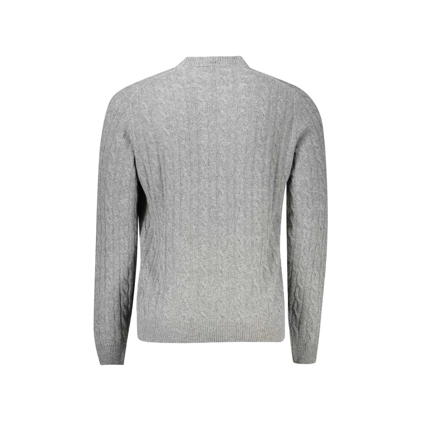North Sails Maglione Uomo Grigio Girocollo a Treccia in Lana Maglie - vista 2