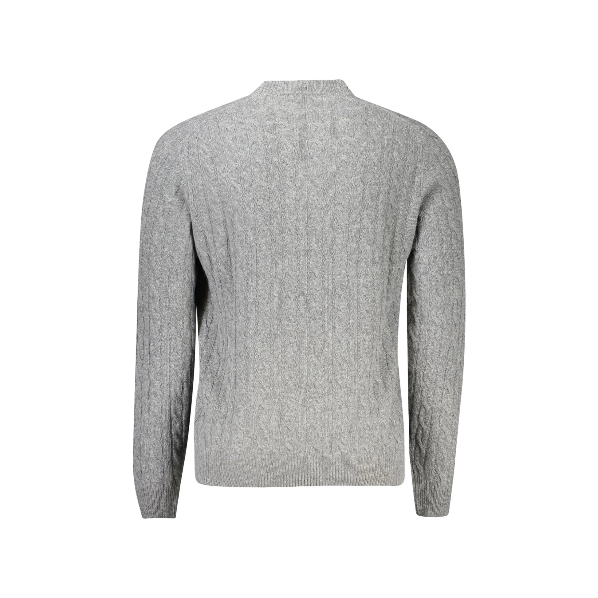 North Sails Maglione Uomo Grigio Girocollo a Treccia in Lana Maglie - vista 2