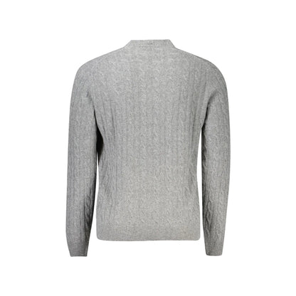 North Sails Maglione Uomo Grigio Girocollo a Treccia in Lana Maglie - vista 2