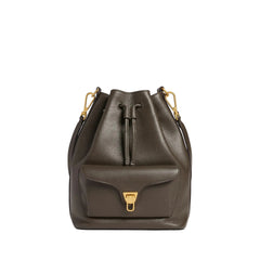 Coccinelle Borsa Secchiello Pelle Donna Marrone Stampa