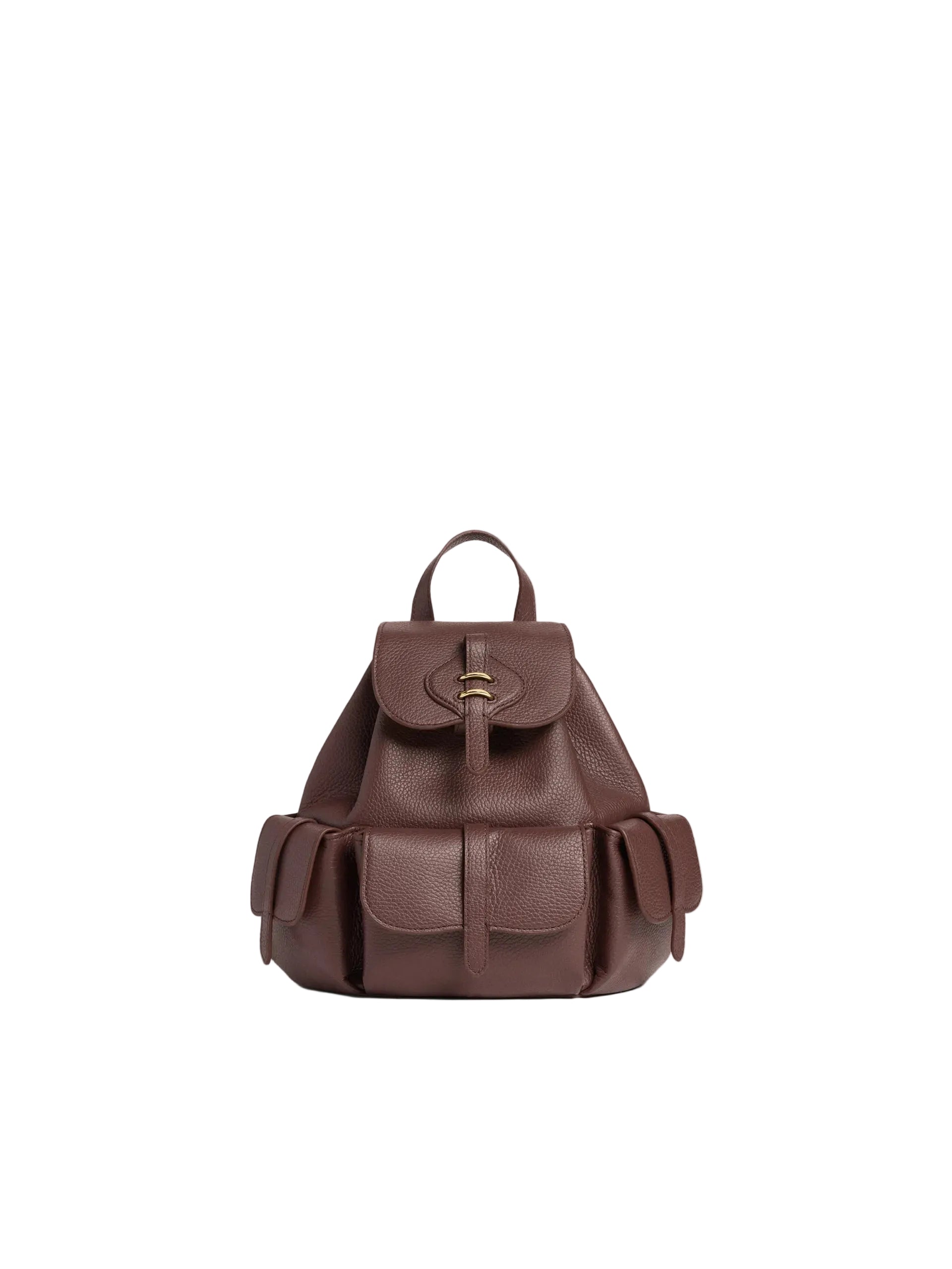 Coccinelle Zaino Pelle Donna Marrone Logo