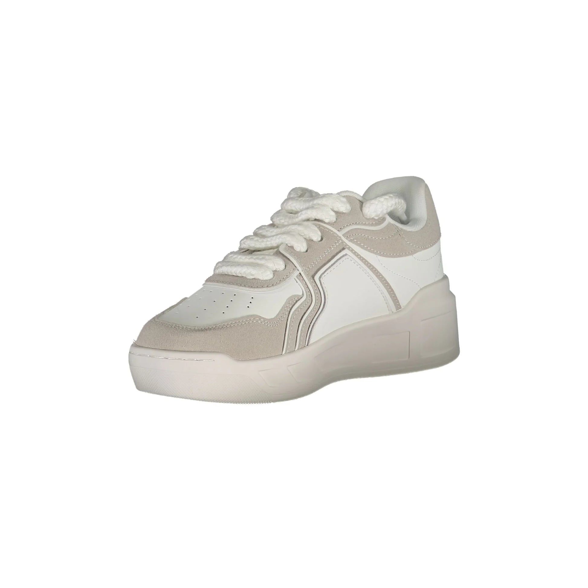 GAELLE PARIS Scarpe Sneakers Donna Bianche con Dettagli a Contrasto bianco - vista 3