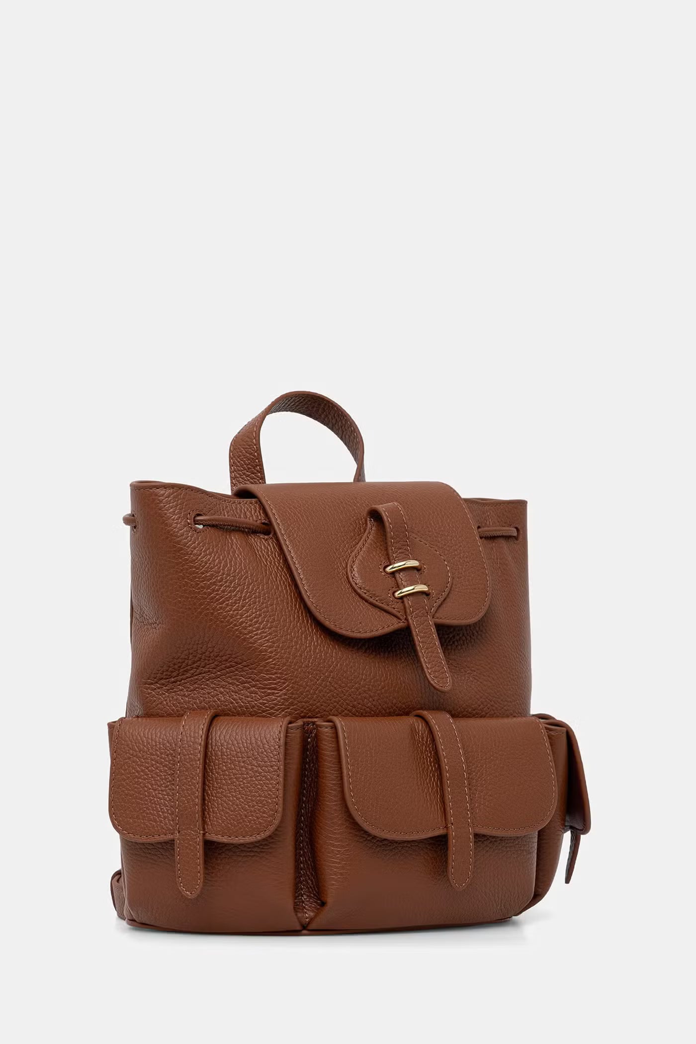 Coccinelle Zaino Pelle Donna Marrone Logo
