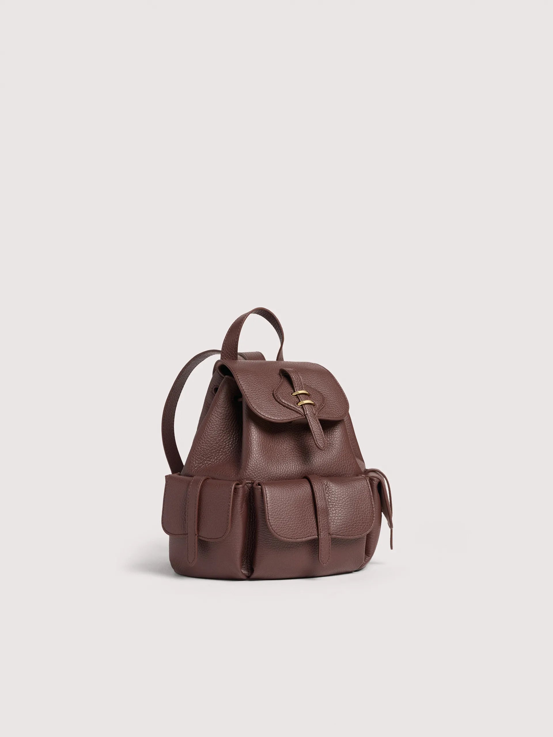 Coccinelle Zaino Pelle Donna Marrone Logo