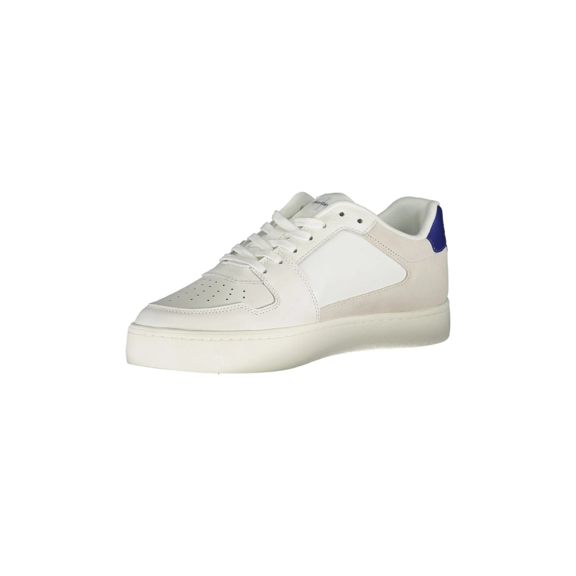 CALVIN KLEIN Scarpe Sneakers Uomo Bianche con Dettagli a Contrasto bianco - vista 3