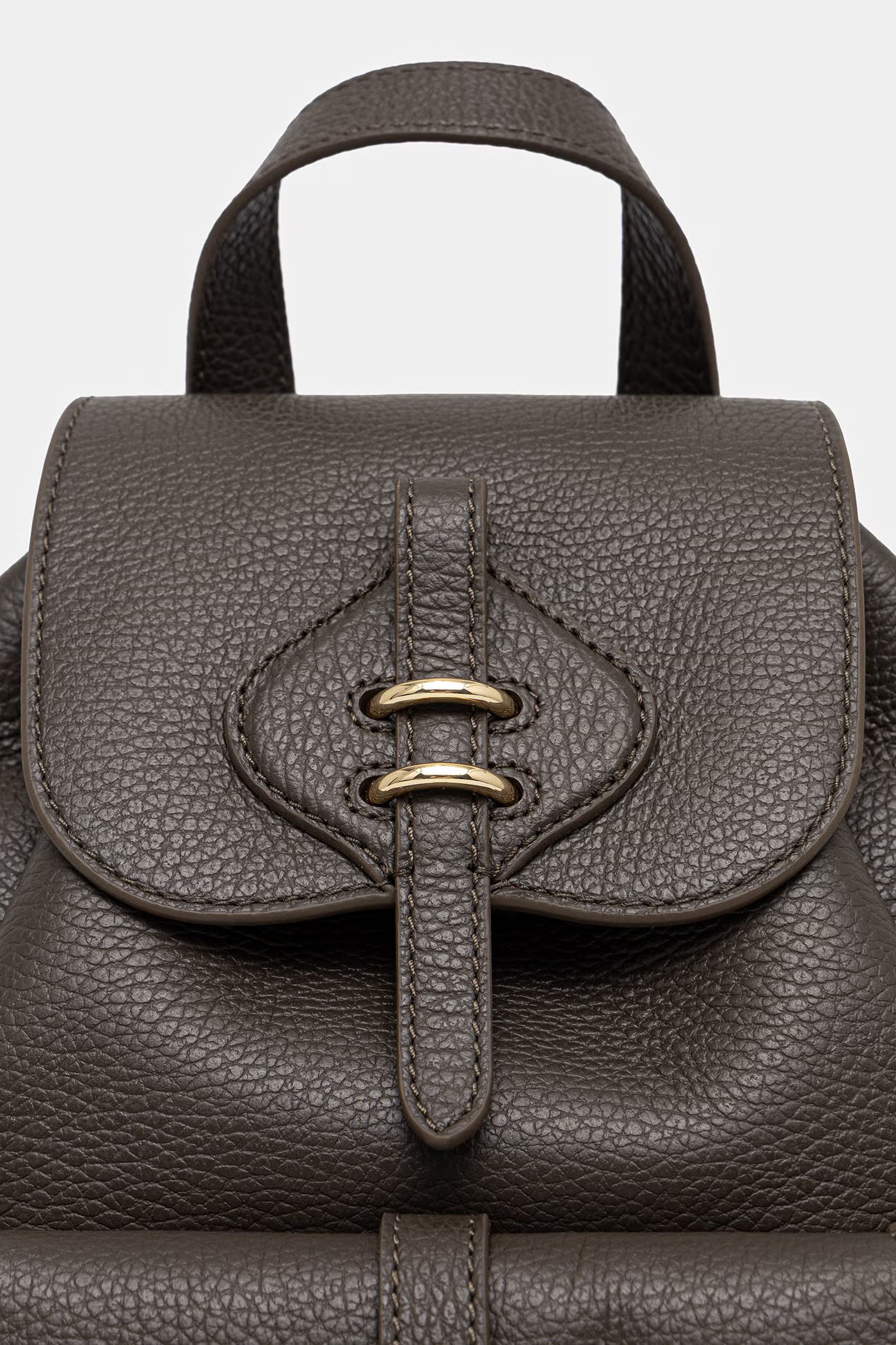 Coccinelle Zaino Pelle Donna Marrone Logo