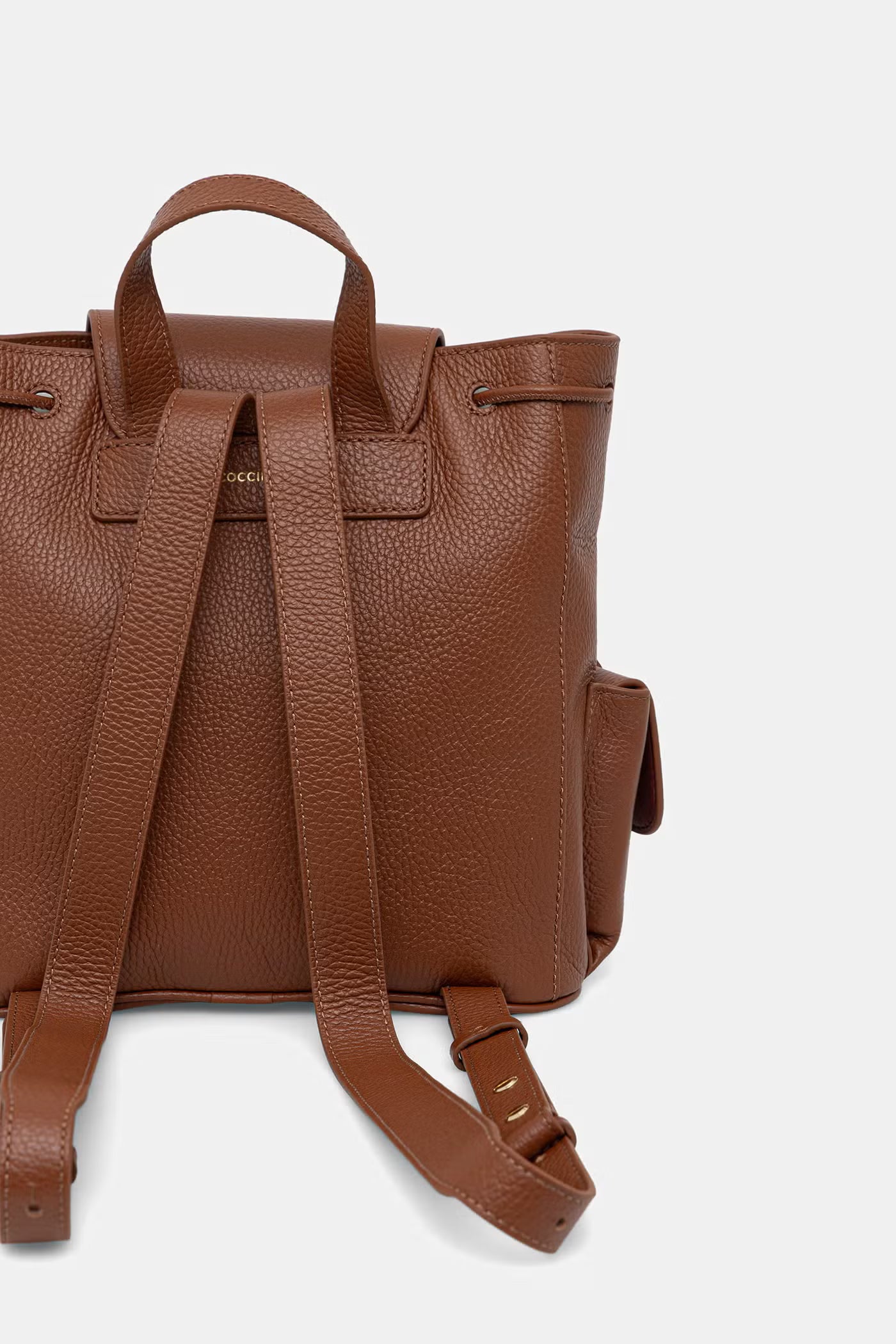 Coccinelle Zaino Pelle Donna Marrone Logo