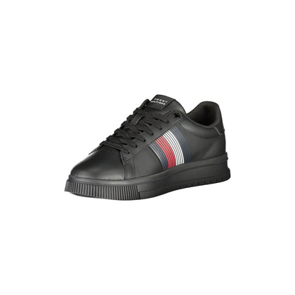 TOMMY HILFIGER Scarpe Sneakers Uomo Nere con Dettagli a Contrasto nero - vista 3