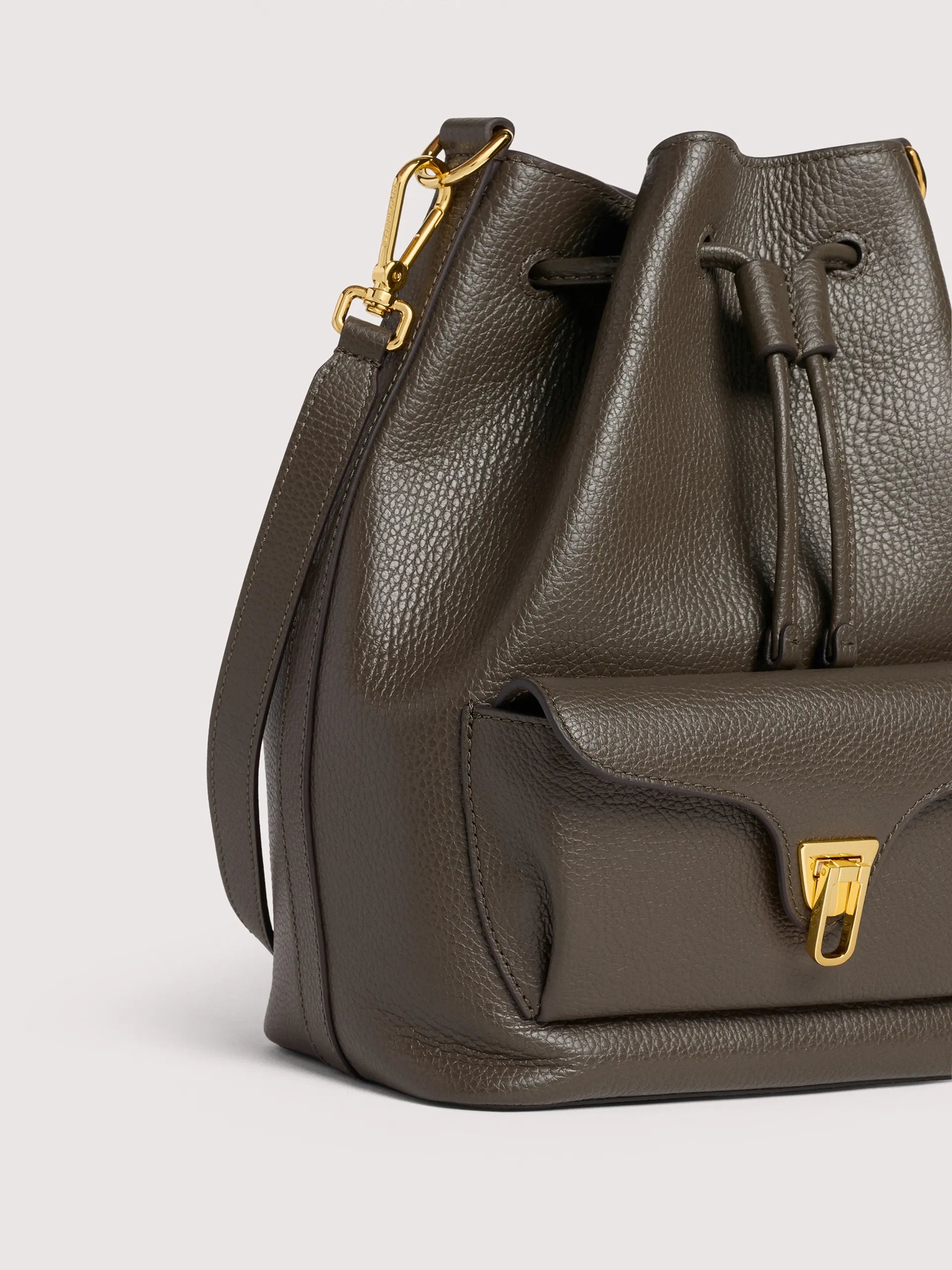 Coccinelle Borsa Secchiello Pelle Donna Marrone Stampa